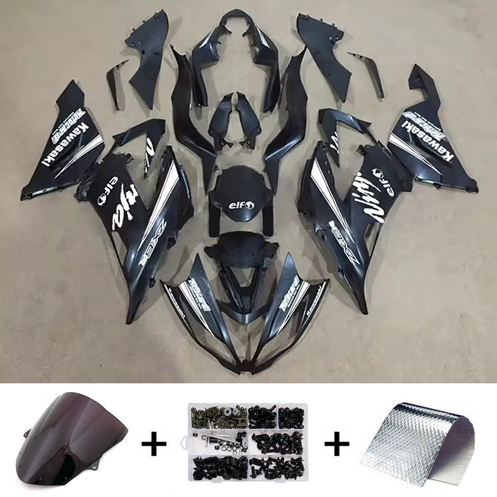 Injection Fairing Kit Bodywork Plastic ABS fit For Kawasaki ZX6R 636 2013-2018
