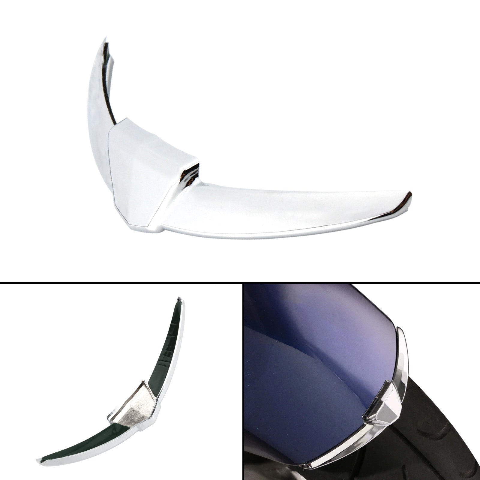 2018-2021 Honda GL1800 Goldwing 1800 Chrome Front Fender Tip Trim Accent Case