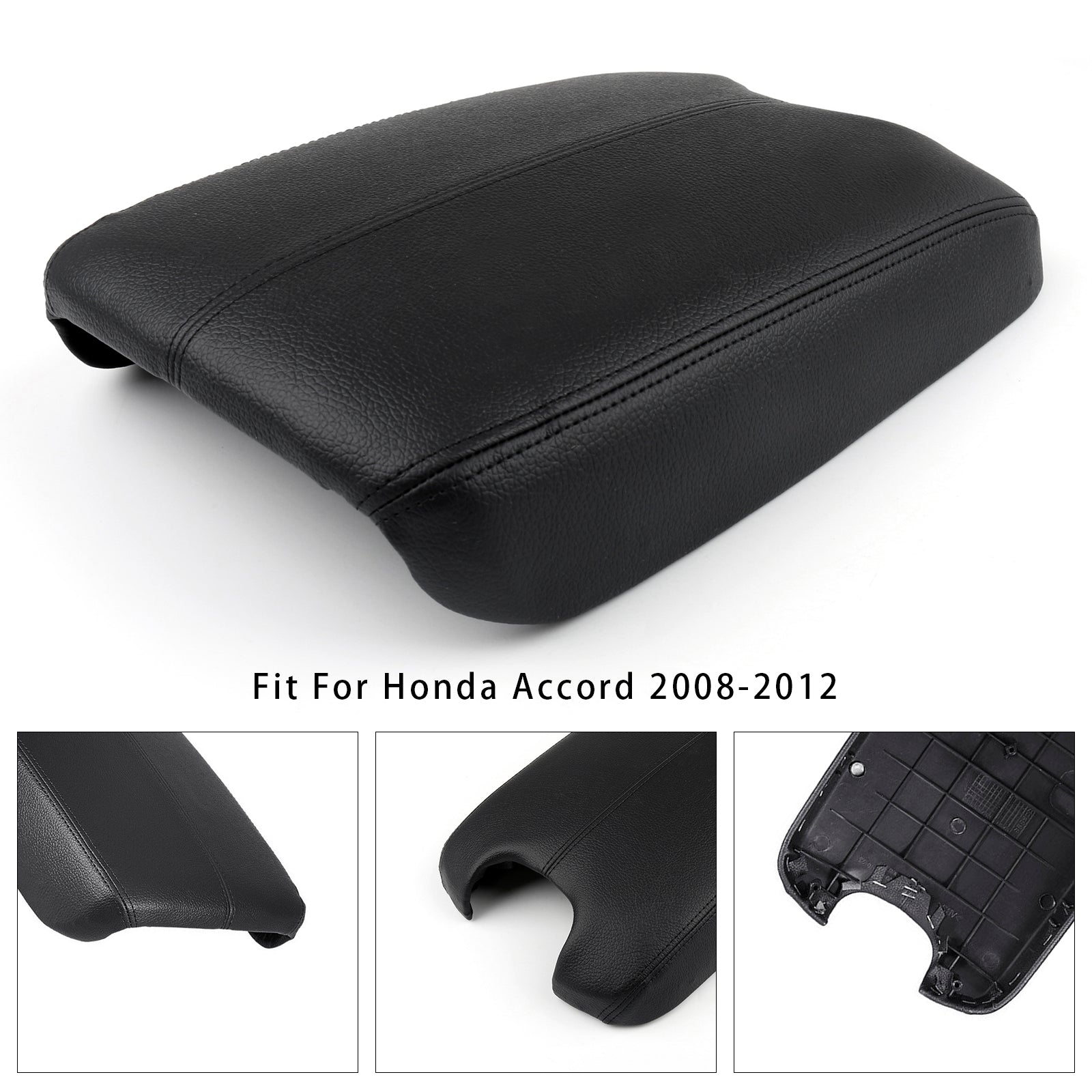 2008-2012 Honda Accord Black Leather Armrest Centre Console Lid