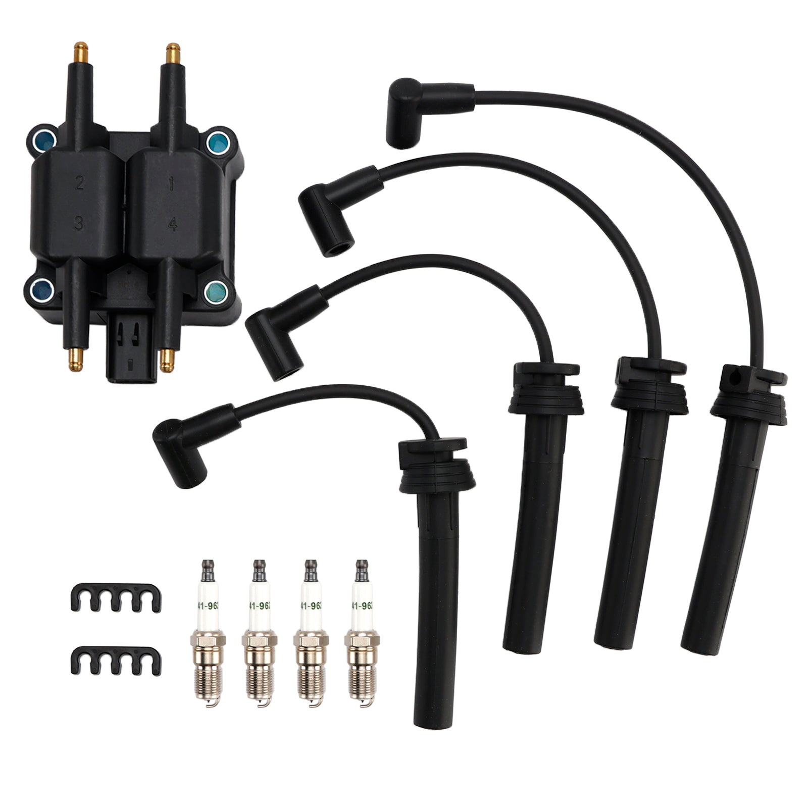 Ignition Coil Pack Spark Plug Wire Set UF189 UF403 UF410 For Chrysler 1997-2002