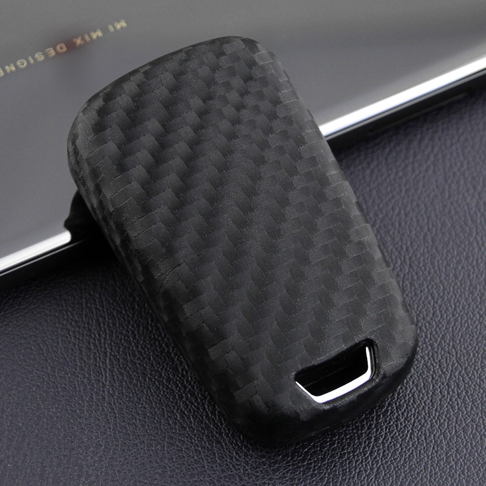 Leather Silicone Car Key Case Cover With Buckle For Chevrolet