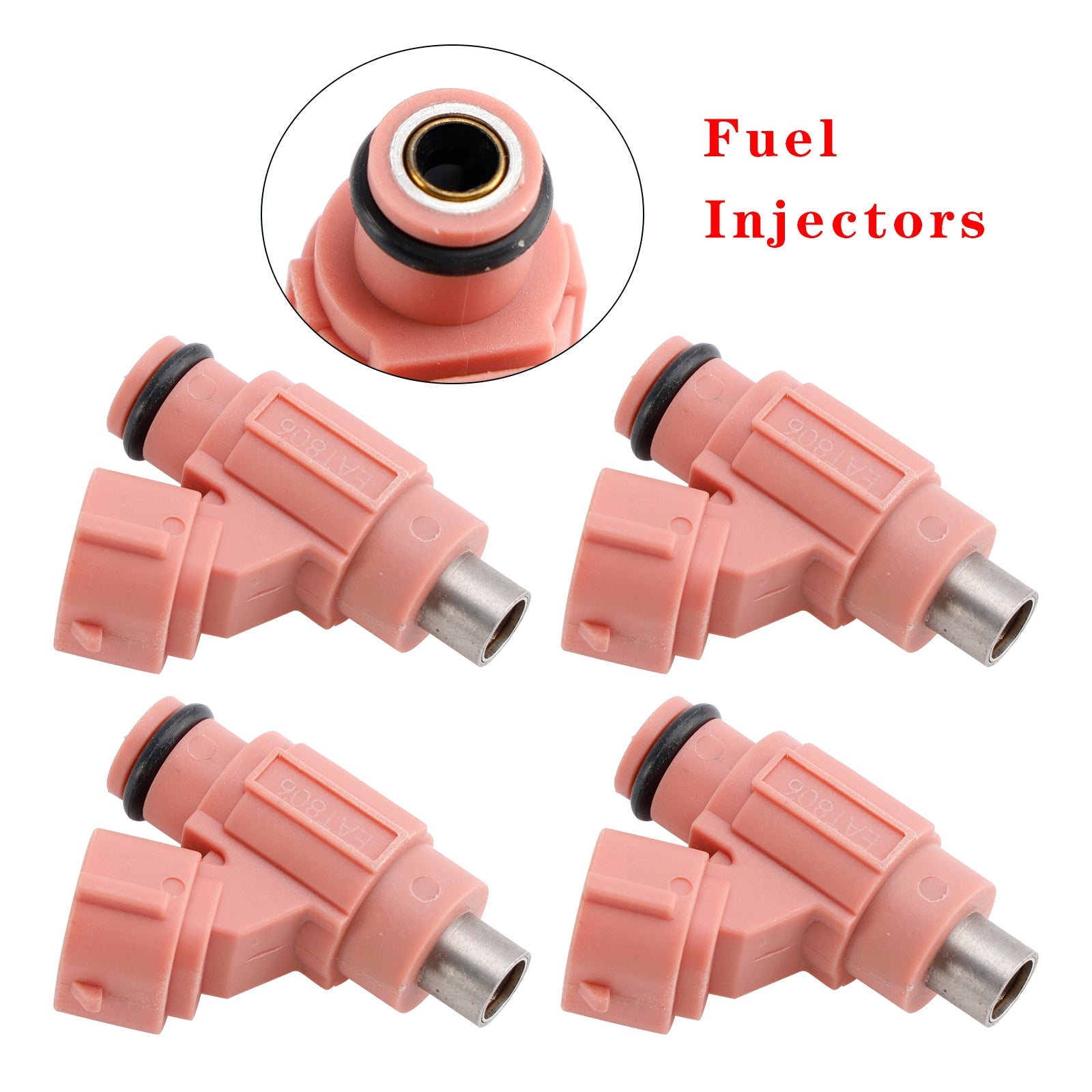 4PC 68V-13761-10-00 Fuel Injector For Yamaha Outboard 115HP F115JA F115LA 11-14