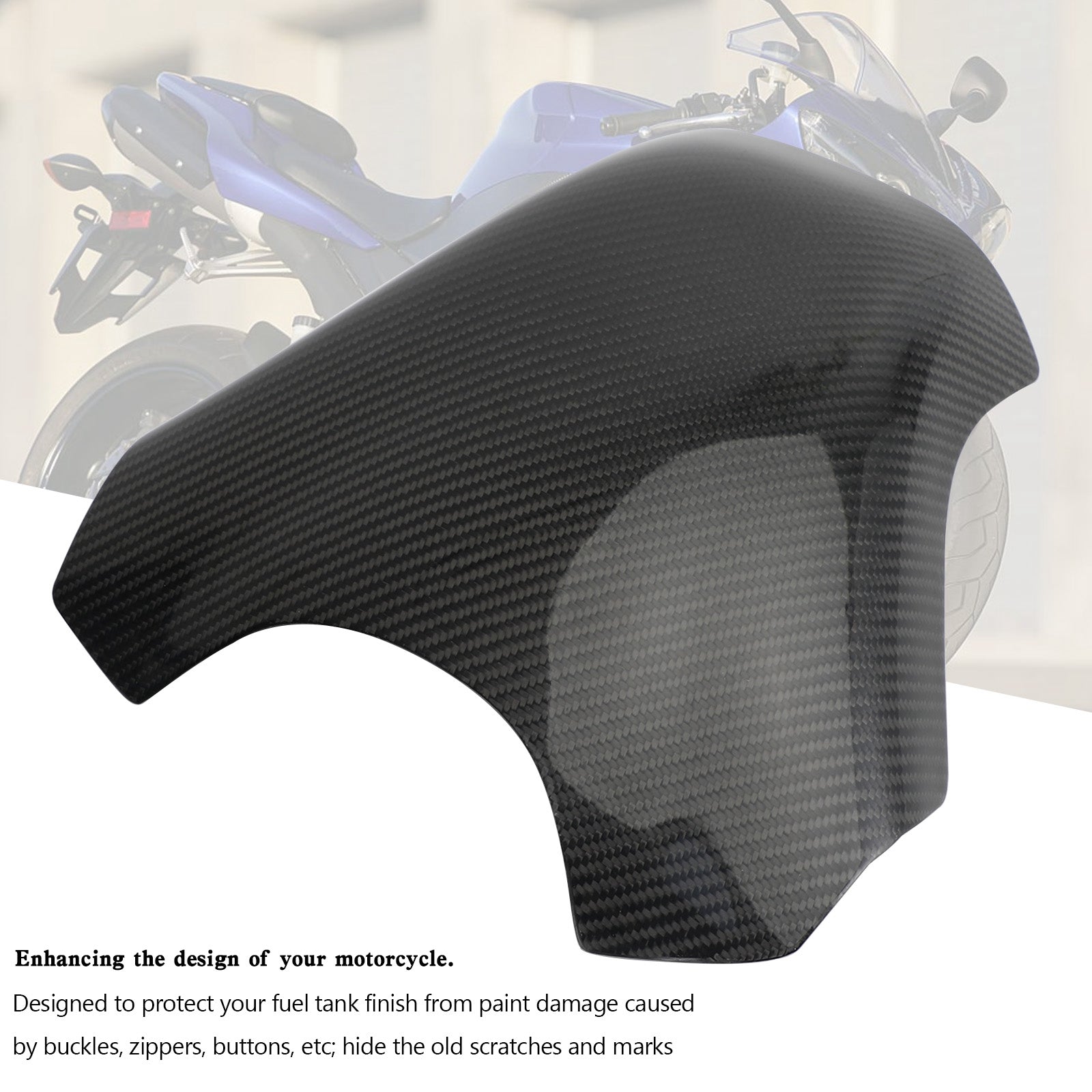 2009-2014 Yamaha YZF-R1 Carbon Gas Tank Cover Panel Fairing Protector