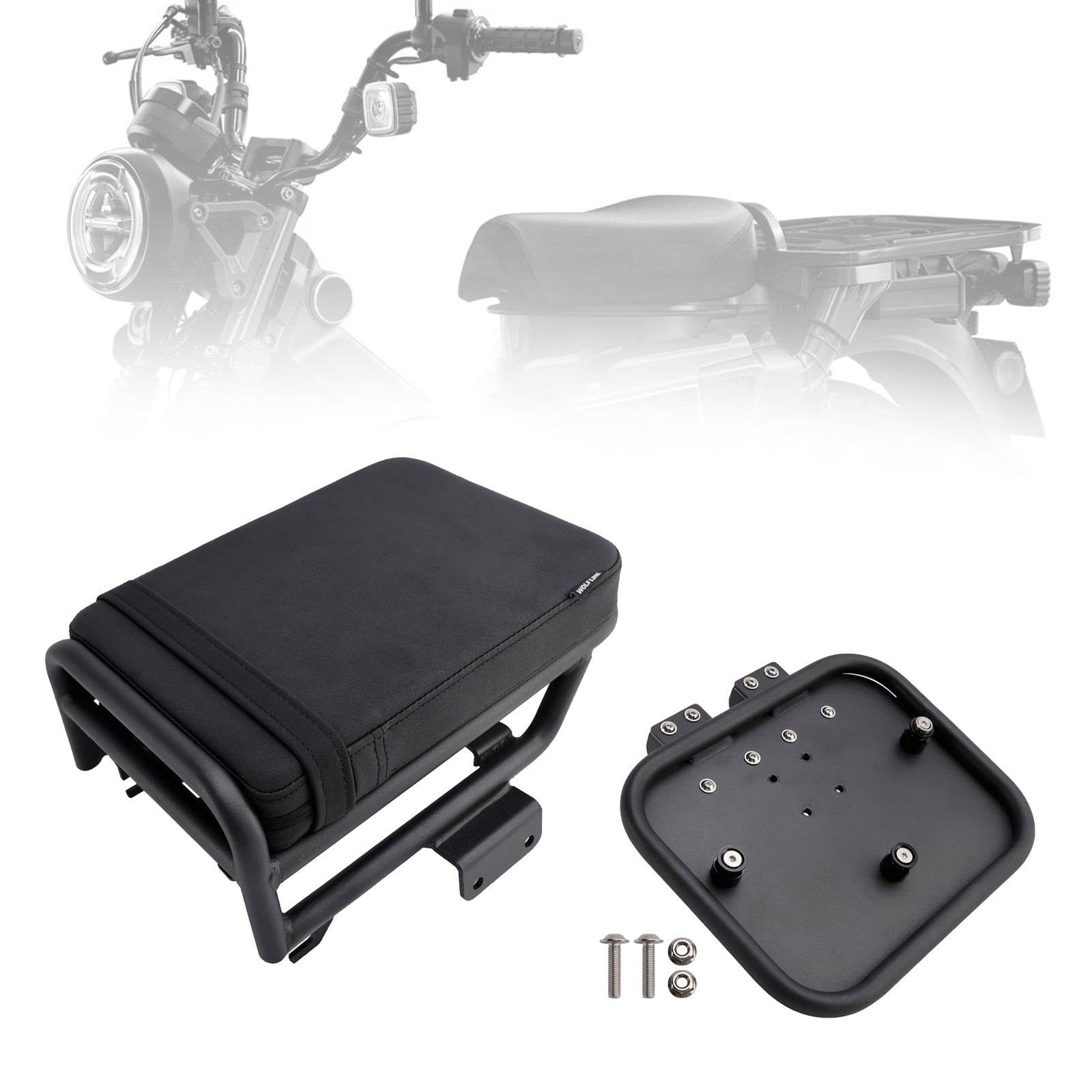 2020-2023 For Honda Ct 125 Huntercub Passenger Seat W/ Saddlebag Bracket Kit Flat