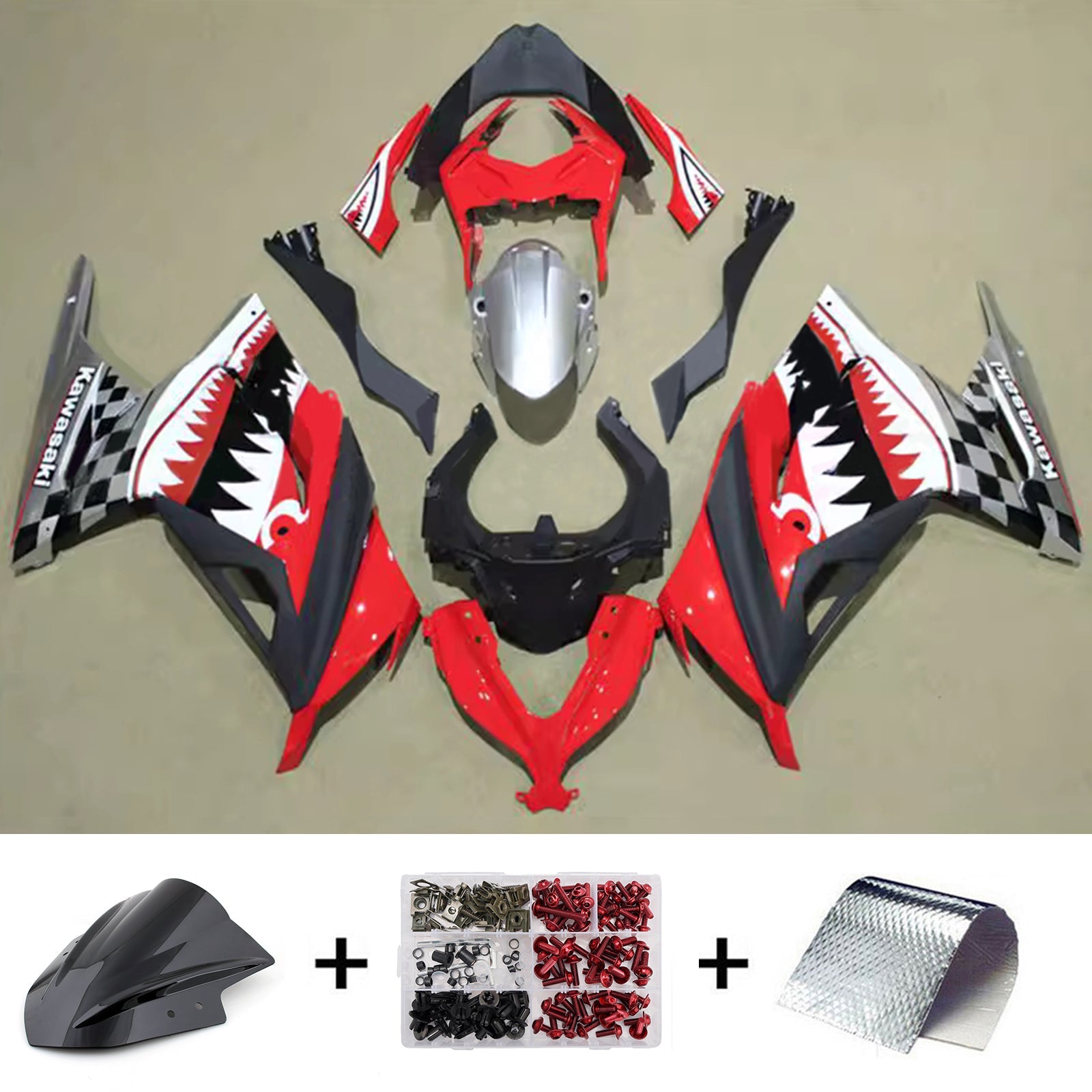 Injection Fairing Kit Bodywork Plastic ABS fit For Kawasaki EX300 Ninja300 2013-2024