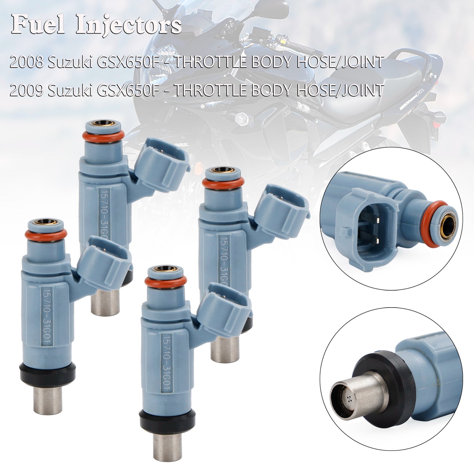 4PCS Fuel Injector 15710-17H00 For Suzuki GSX650F KATANA 2008-2009