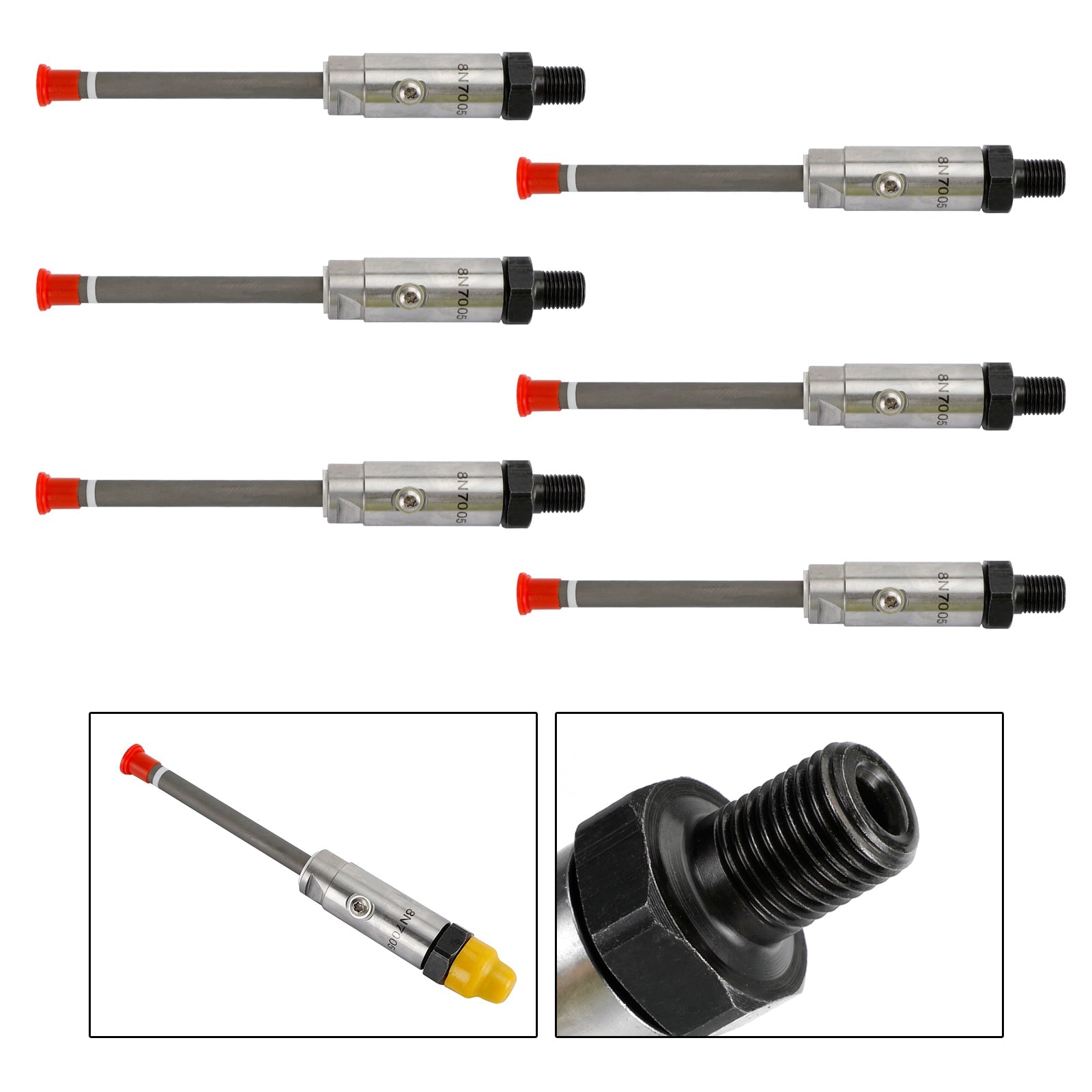 6Pcs 8N-7005 Fuel Injector Pencil Nozzle For Caterpillar CAT 3304 3306B Engine