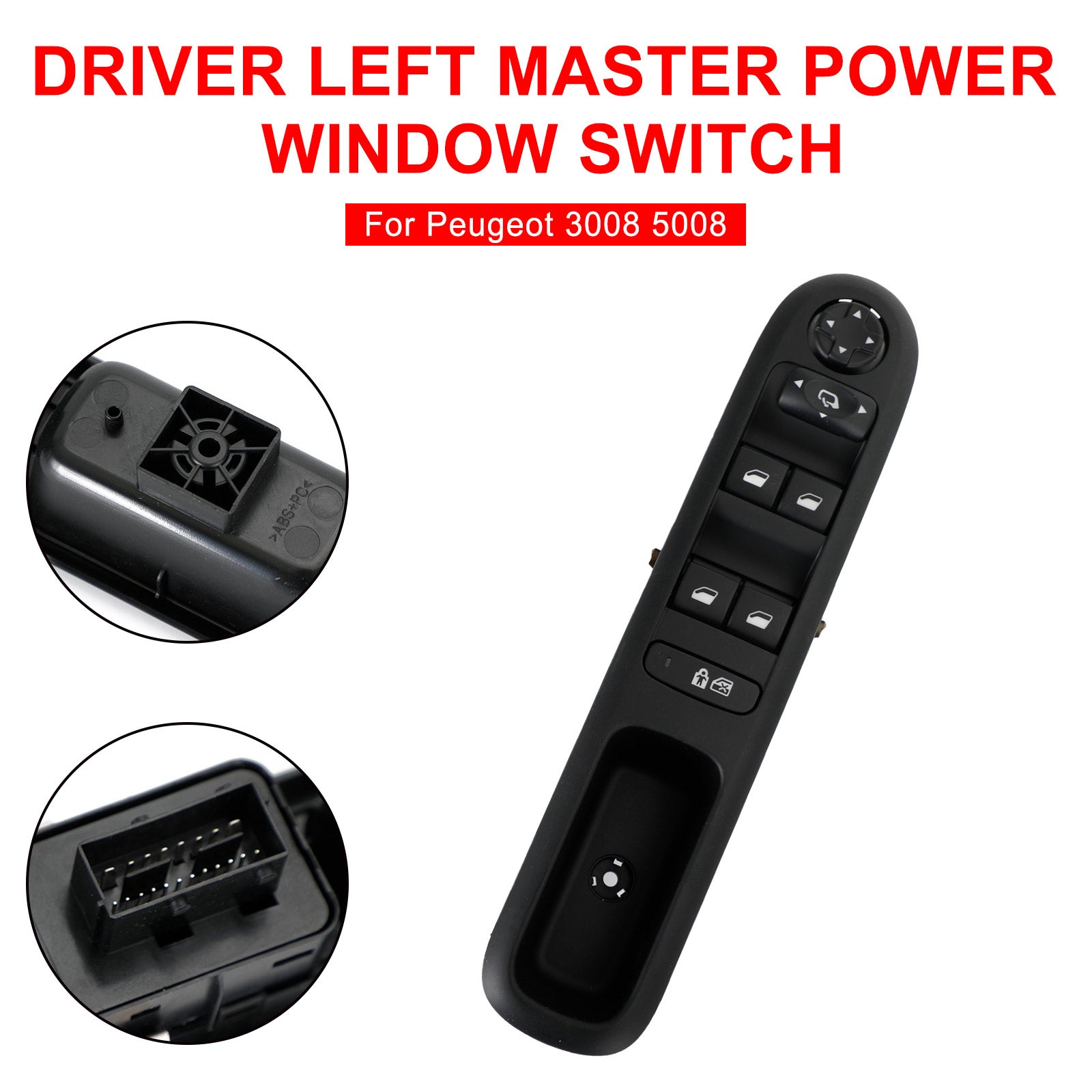 2010-2016 Peugeot 5008 Driver Left Master Power Window Switch 96650621ZD