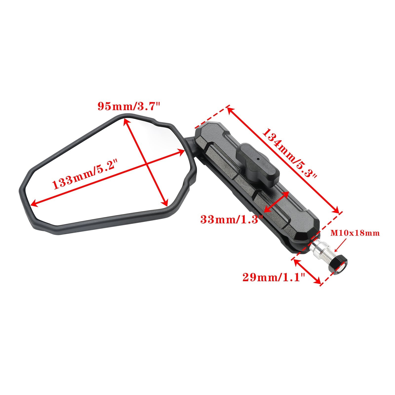 Yamaha V-Star 1300/Touer/Custom/Deluxe, Raider 1900 M8 M10 Long Arm Mirrors Enduro Mirror Kit
