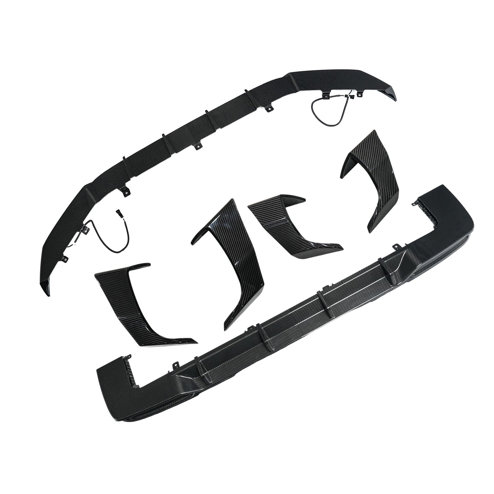Dry Carbon Fiber Front Rear Bumper Lip + Side Air Vent Fit Benz G W465 2025+
