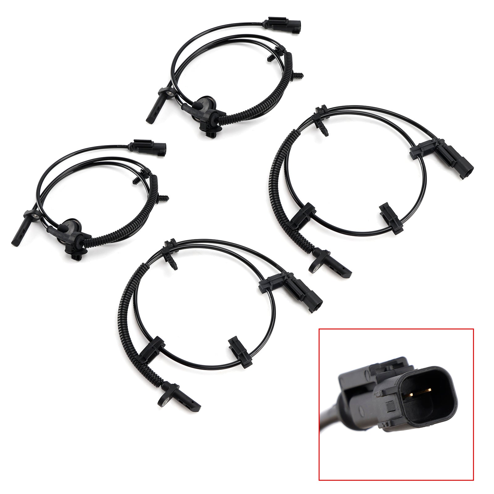 4PCS Front&Rear Side ABS Wheel Speed Sensor For Chevy Traverse 3.6L 2009-2017