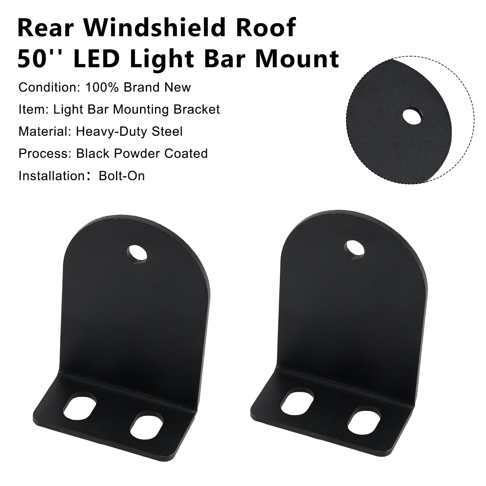 Rear Windshield Roof 50"LED Light Bar Mount For Can Am Defender 500/800/1000