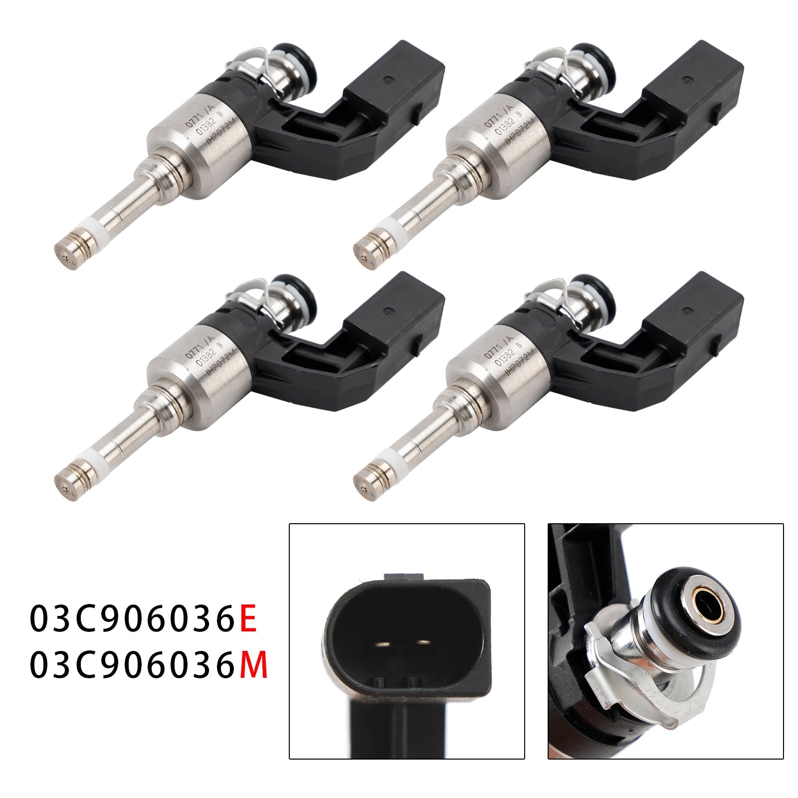 4Pcs Fuel Injector For VW Golf V VI Polo Audi A1 1.4L 03C906036E 03C906036M