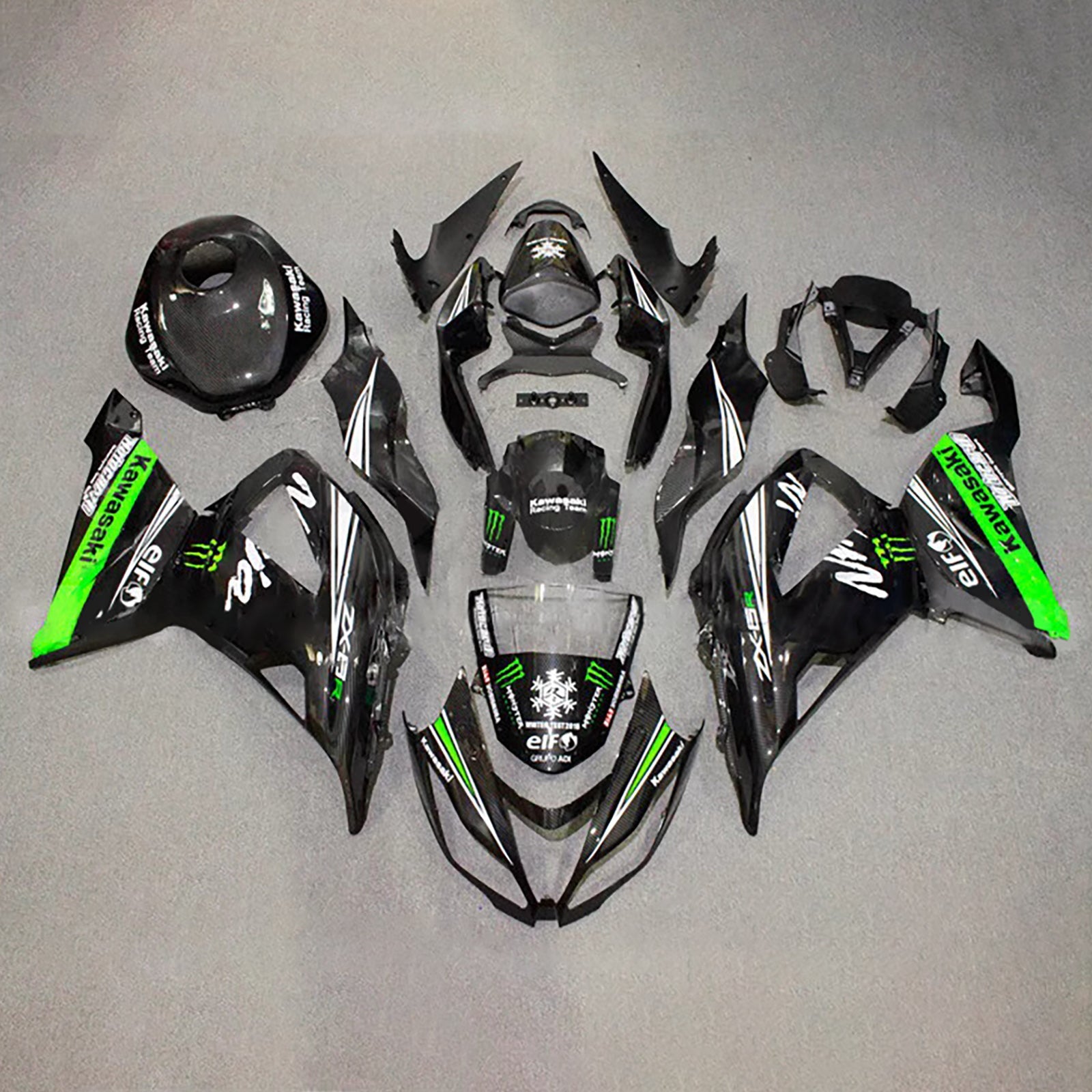 Injection Fairing Kit Bodywork Plastic ABS fit For Kawasaki ZX6R 636 2013-2018