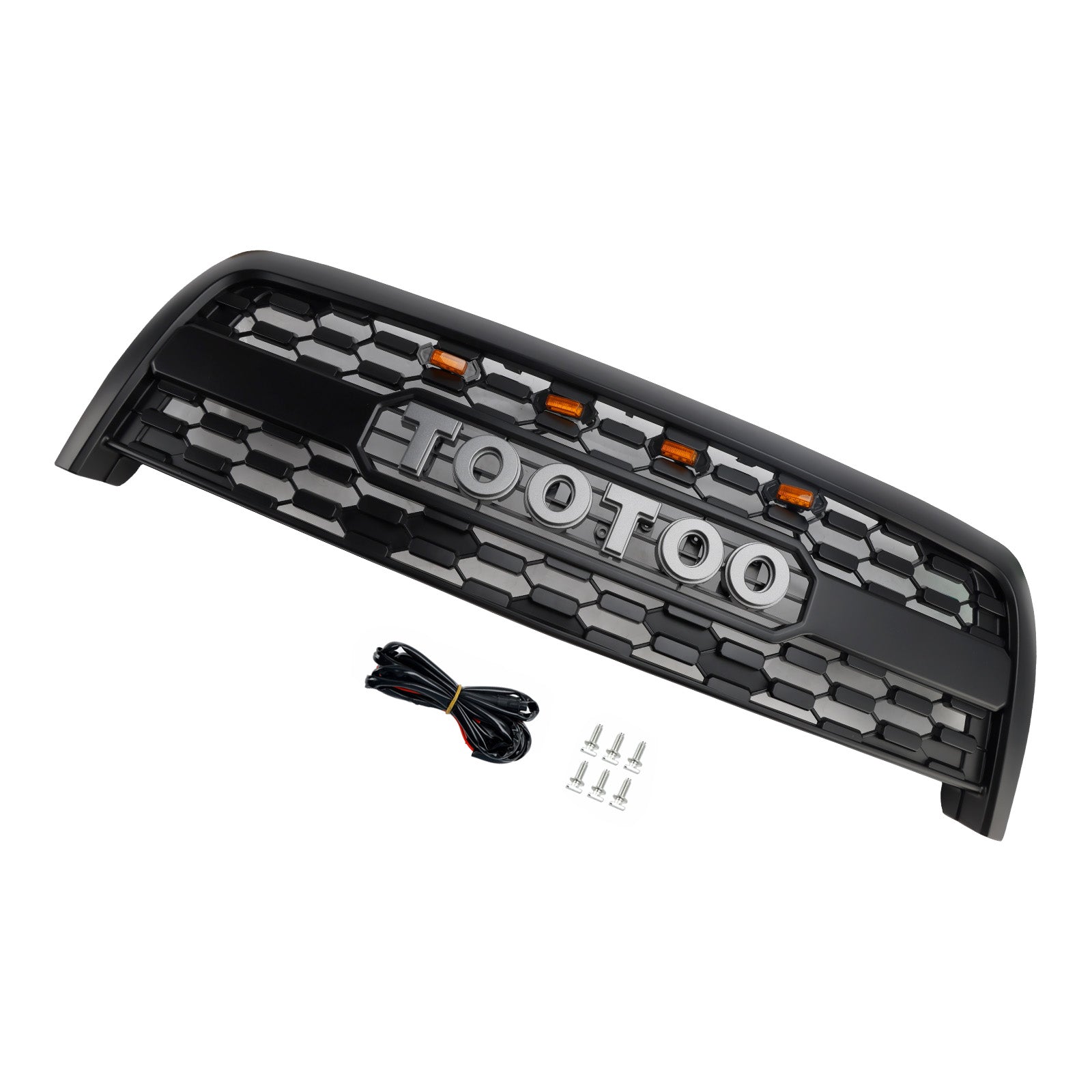 2003-2006 Toyota Tundra W/Light Matte Black Front Bumper Grill Grille
