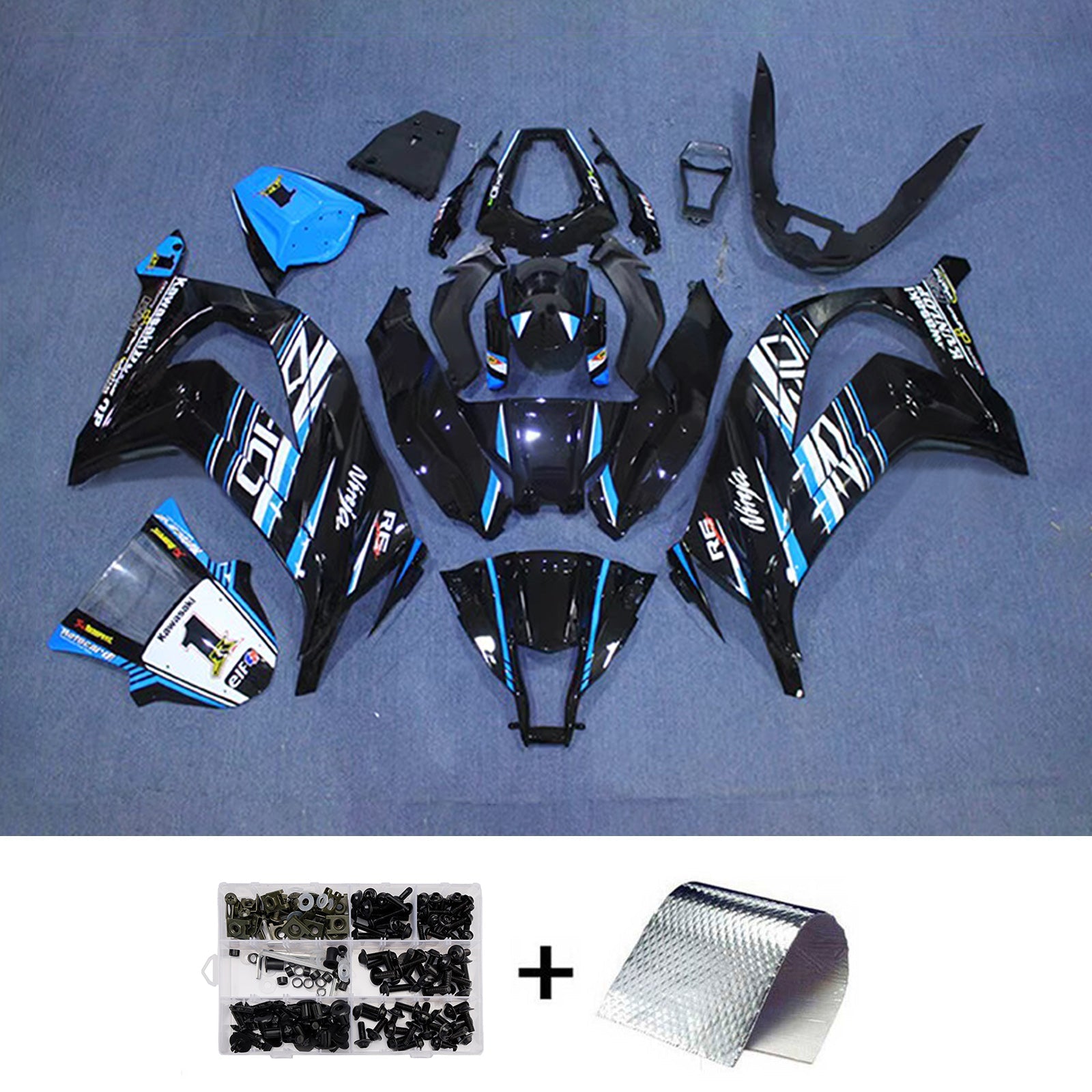 Injection Fairing Kit Bodywork Plastic ABS fit For Kawasaki ZX10R 2011-2015