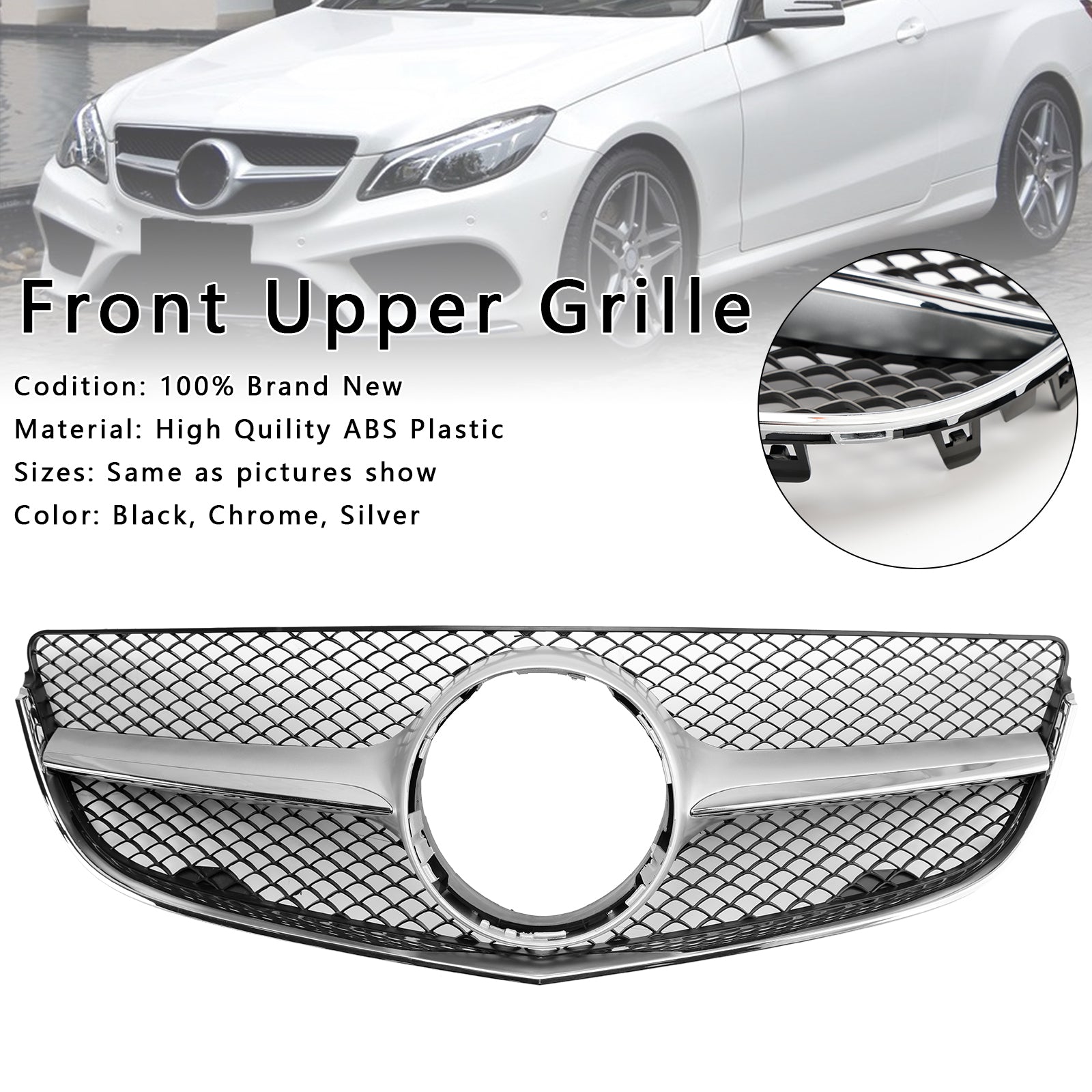 2014 2015 2016 2017 Mercedes Benz E-CLASS W207 Coupe Front Bumper Grill Grille