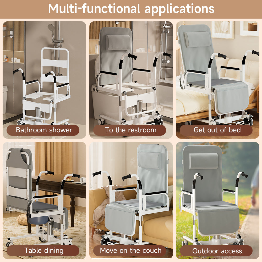 Patient Chair Hydraulic Transferred Lift Wheelchair Reclining transfer bed With potty