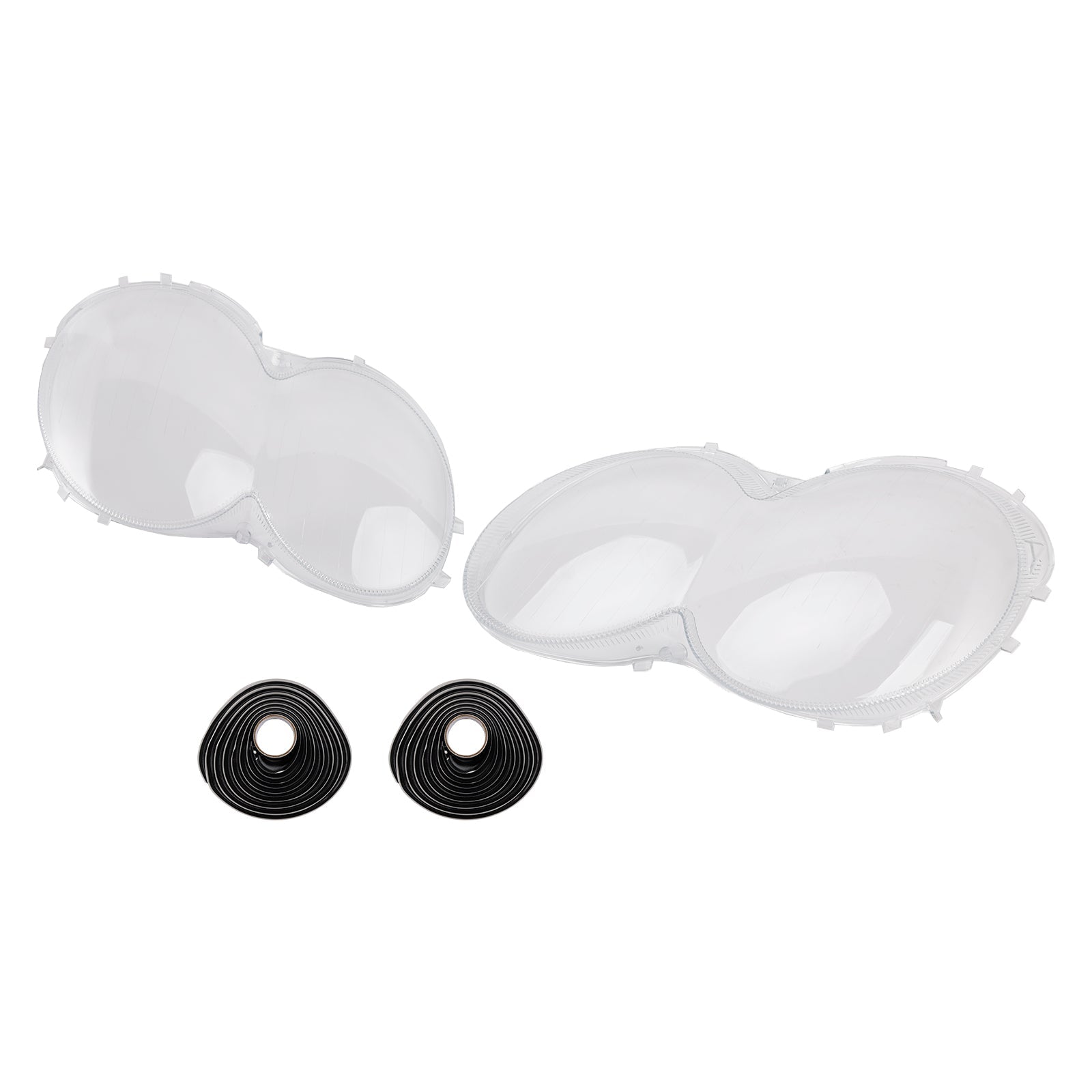 2003-2008 Benz W230/R230 SL500 SL600 2Pcs Headlight Shell Lens Cover+Glue