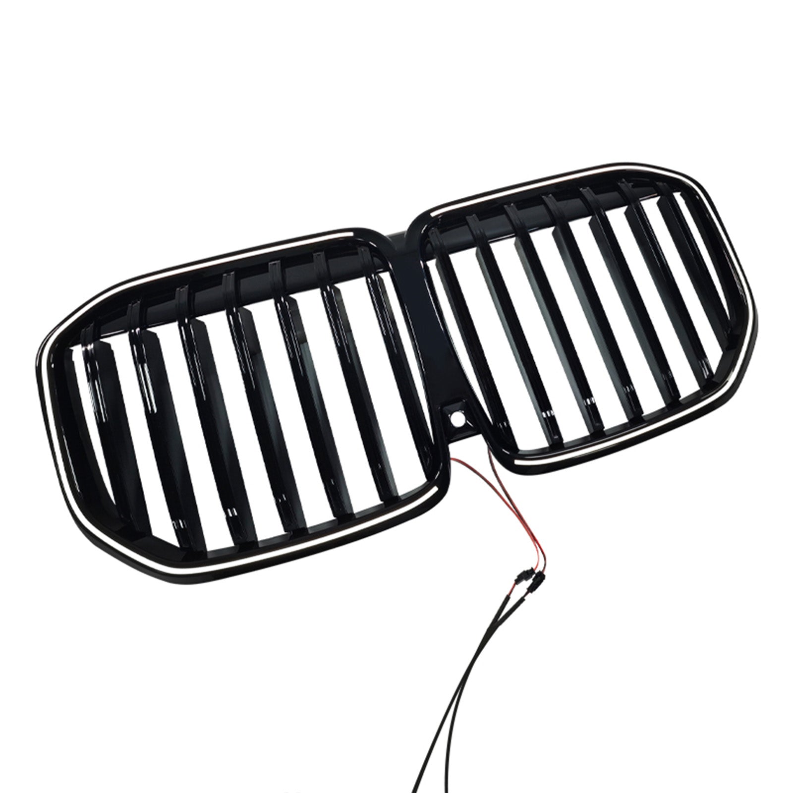2023-2026 Fit BMW X7 G07 W/LED Black Single Line Front Bumper Grille Grill
