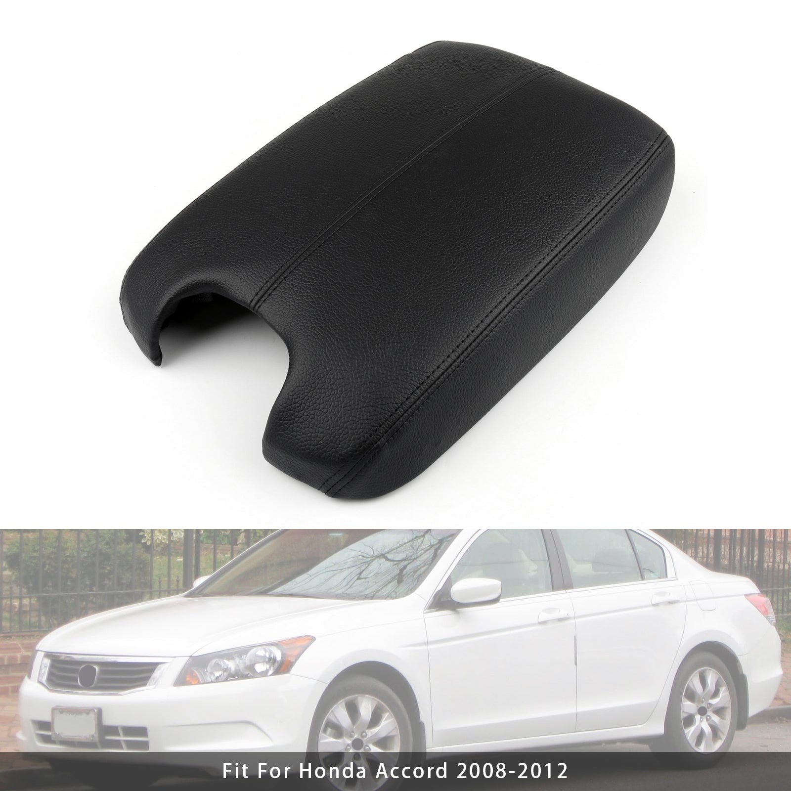 2008-2012 Honda Accord Black Leather Armrest Centre Console Lid
