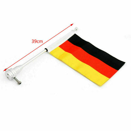 Softail Iron 883 Luggage Rack Vertical Flag Pole & Germany Flag