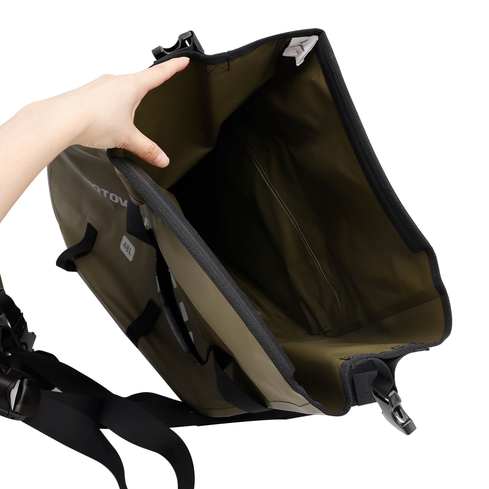 Side Tail Bag Saddlebag Color Matching Luggage 86L Green For Scooter Motorcycle