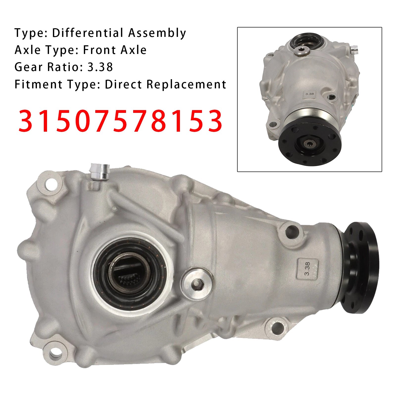 2013-2018 BMW 320i Front Differential Carrier Assembly 31507578153 31508635863