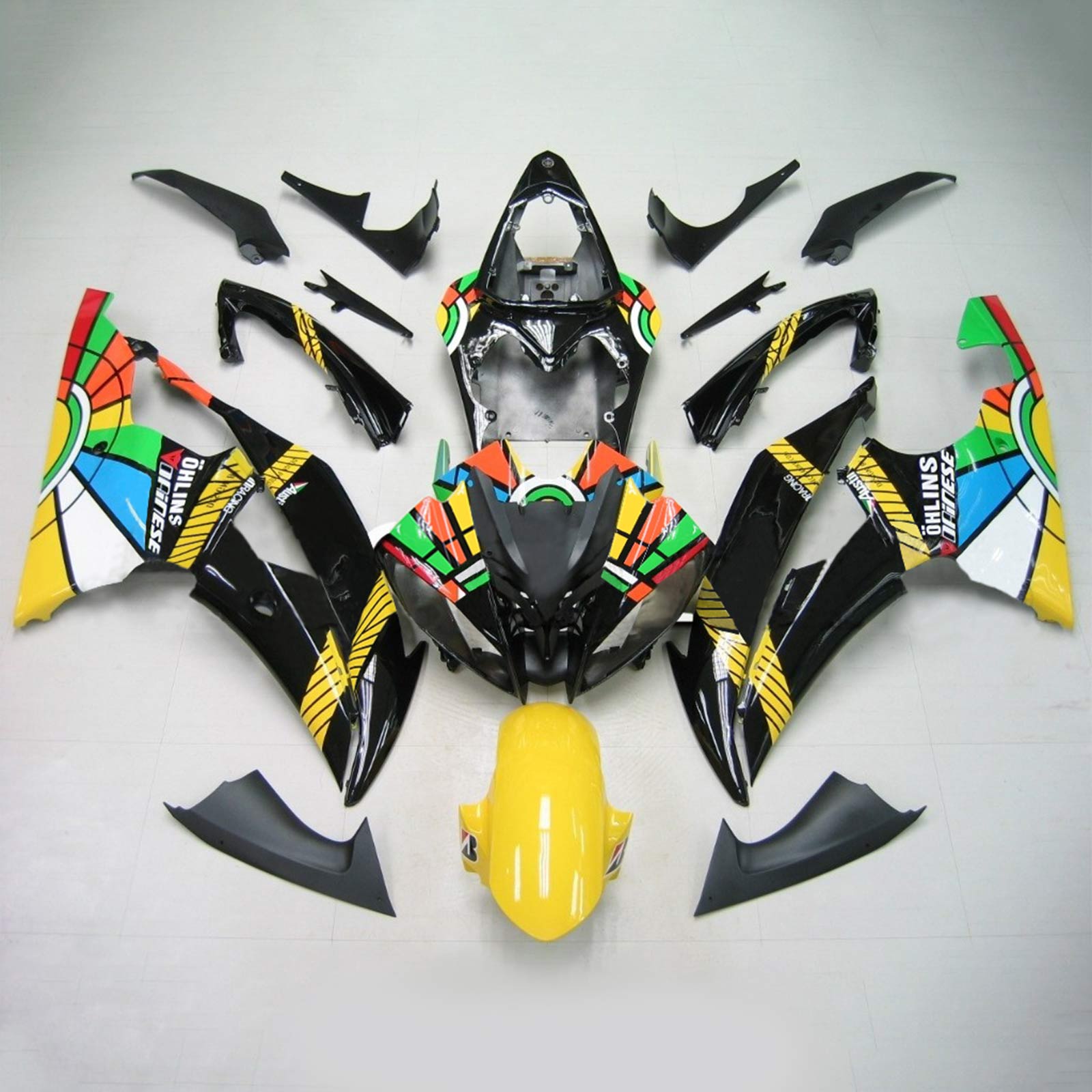 2008-2016 Yamaha YZF 600 R6 Injection Fairing Kit Bodywork Plastic ABS #156