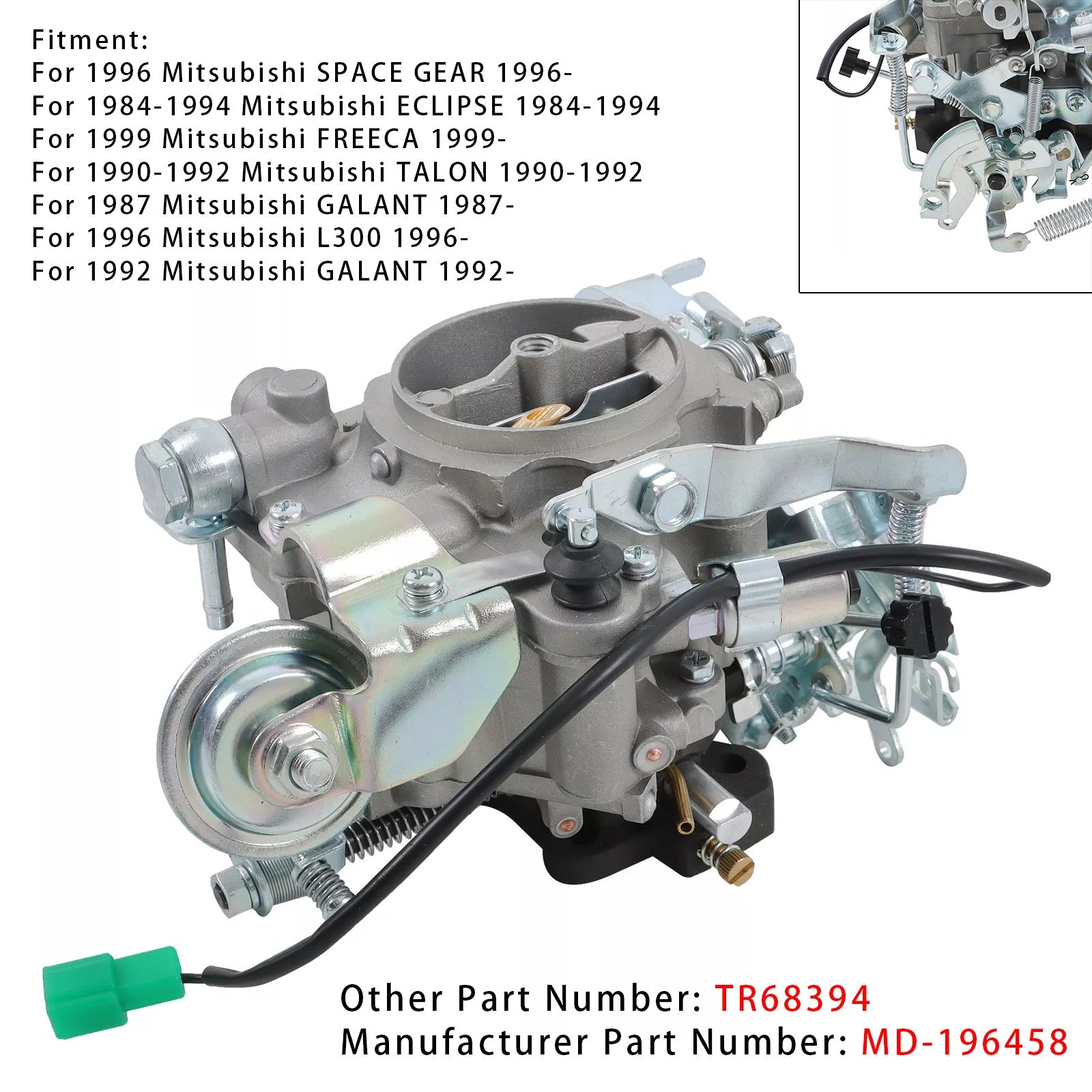 1996 Mitsubishi L300 Carburetor MD196458