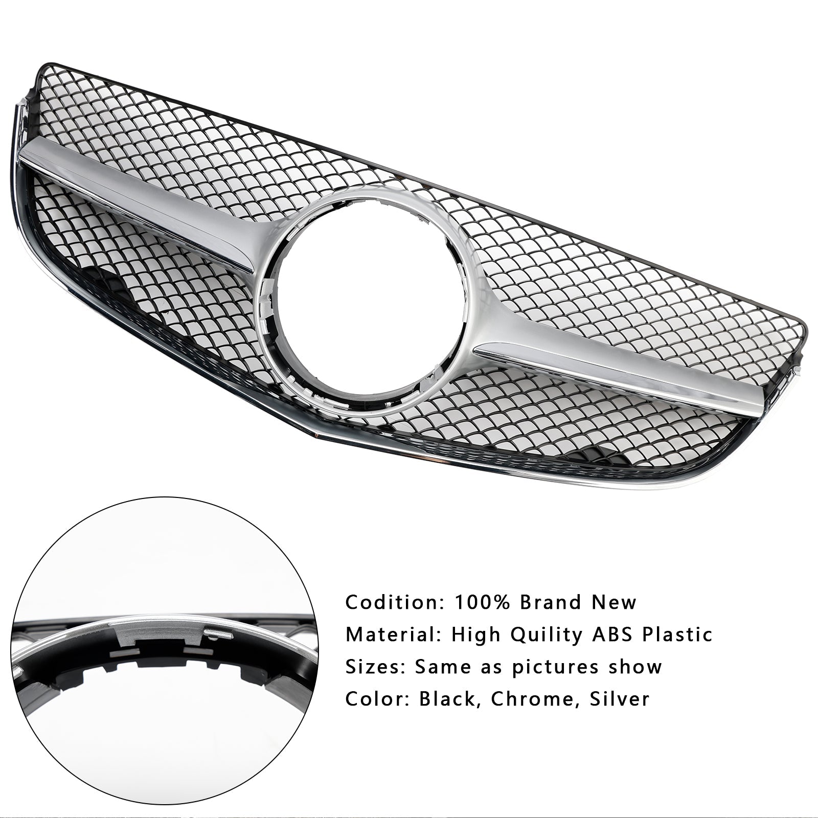 2014 2015 2016 2017 Mercedes Benz E-CLASS W207 Coupe Front Bumper Grill Grille