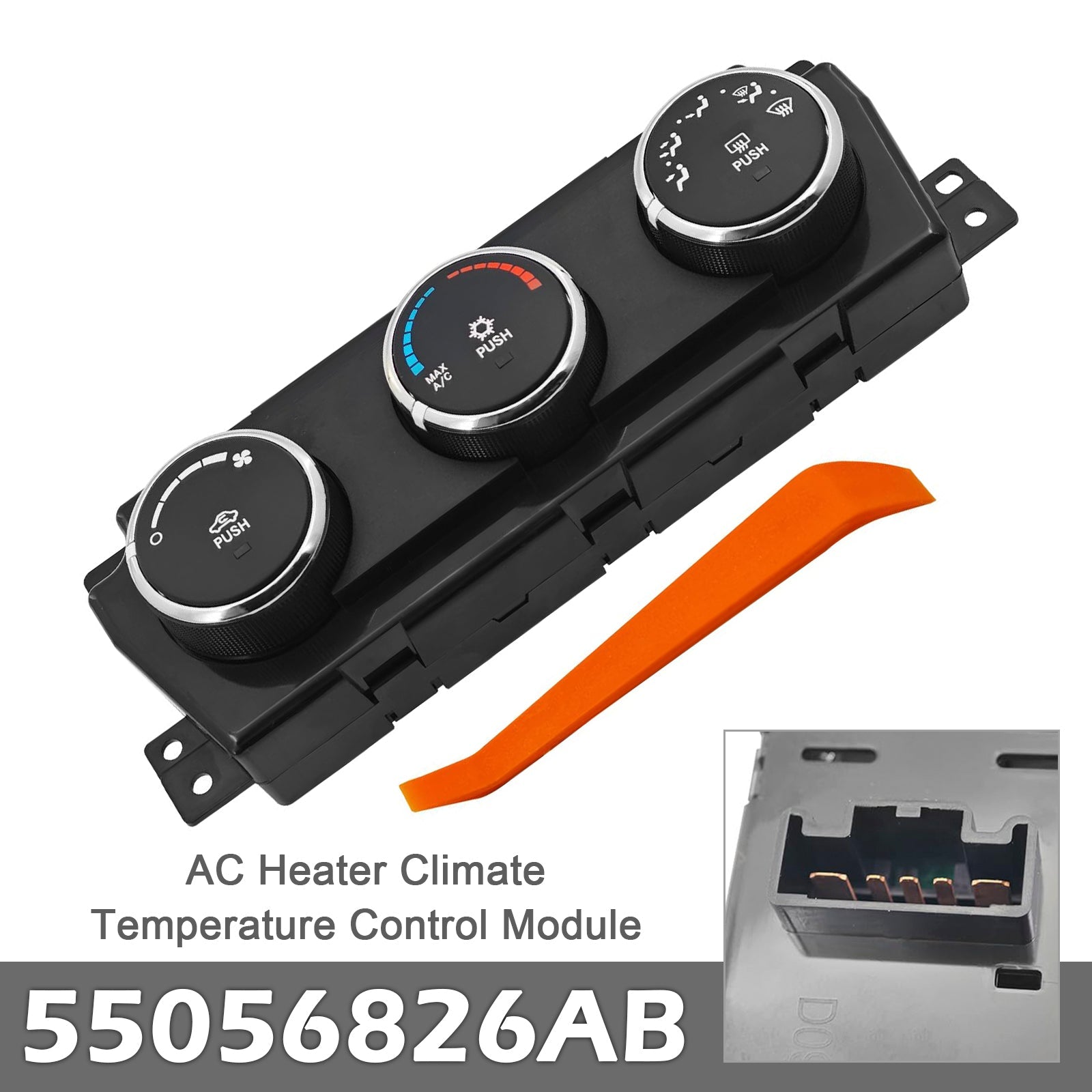 2009-2010 Dodge Ram 1500 AC Heater Climate Temperature Control Module 55056826AB