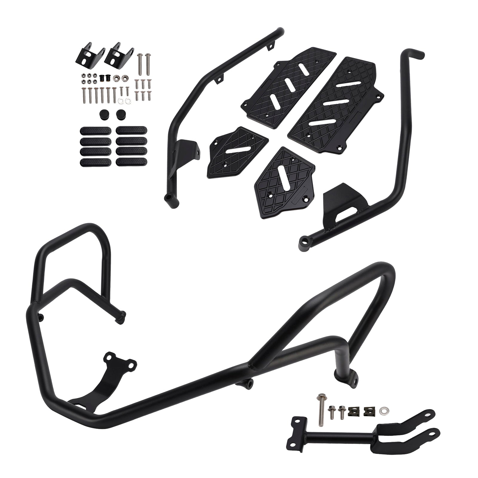 2022-2025 Honda Adv350 Crash Bar Upper+Lower Engine Guard Frame Fit Black