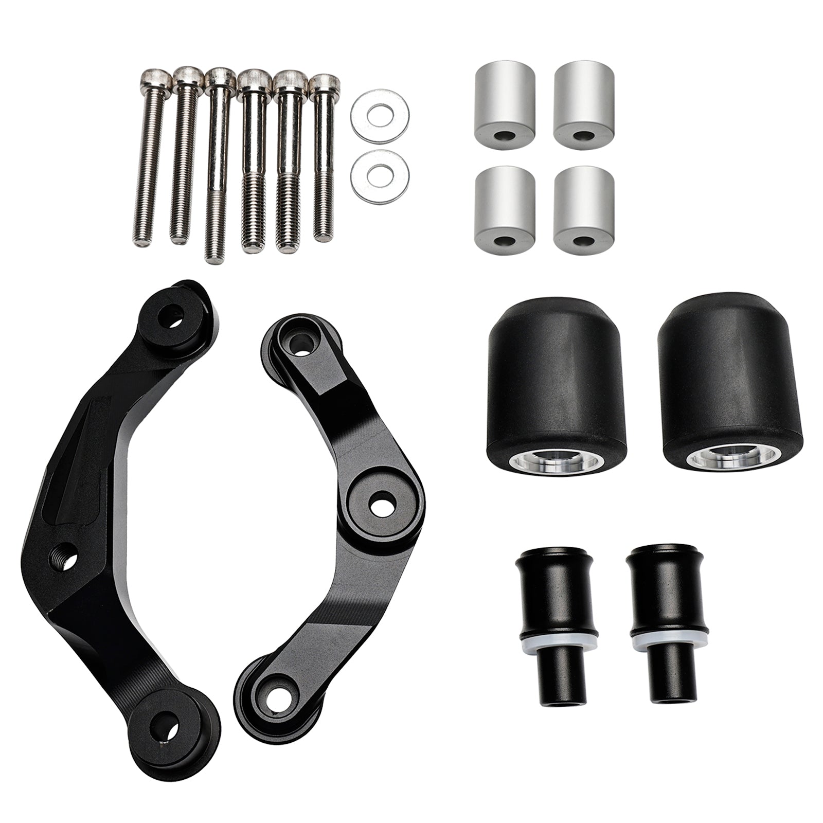 2020-2023 Kawasaki Zh2 Cnc Anti-Crash Frame Sliders Protector Black