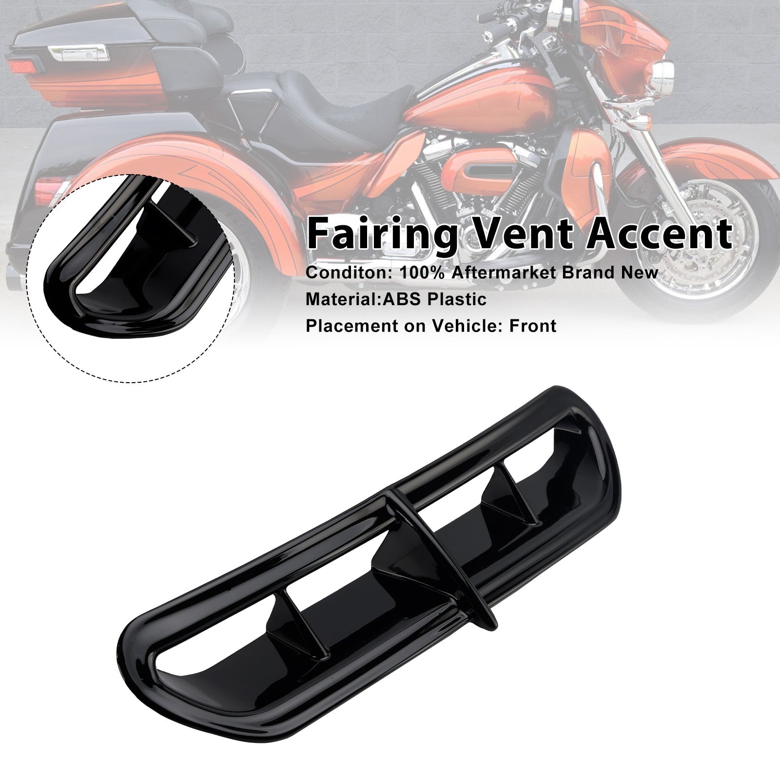 Fairing Vent Accent For Touring Electra Street Trike Glide Ultra 2014-2022