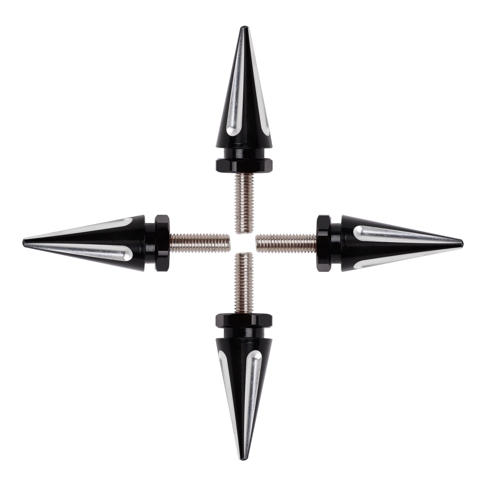 4x Black Spike Windshield Fairing Bolts For Touring Road Glide FLTR 2015 - 2025