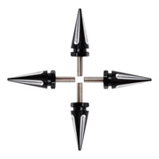4x Black Spike Windshield Fairing Bolts For Touring Road Glide FLTR 2015 - 2025