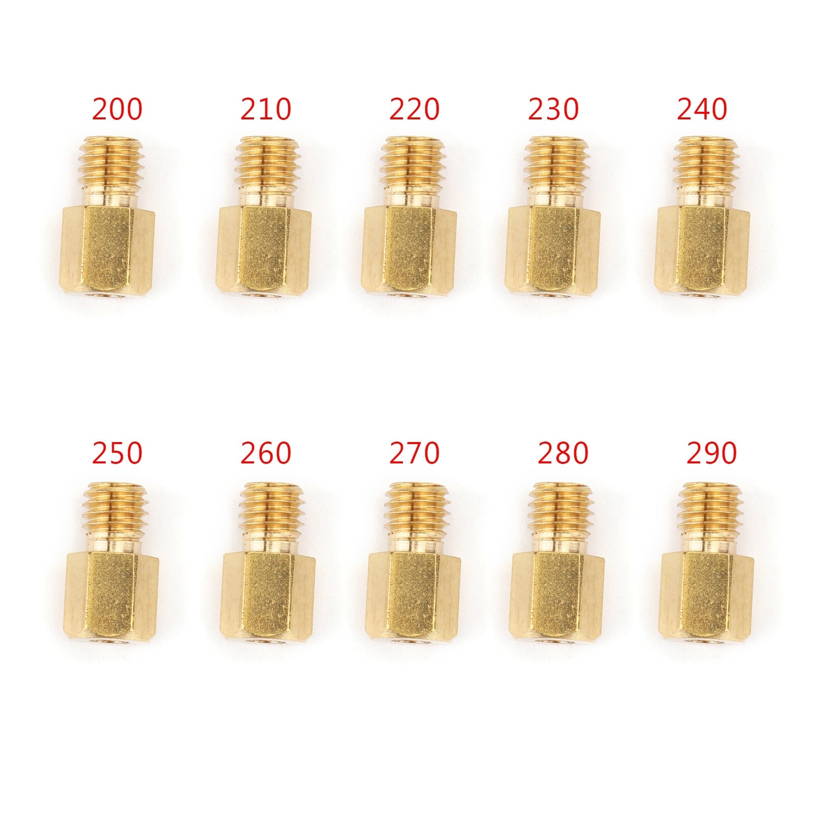 Mikuni VM TM TMX 18/20/22/24/26/28/32/34/35/36/38/44 carb 10PCS Hex Type Main Jets Generic