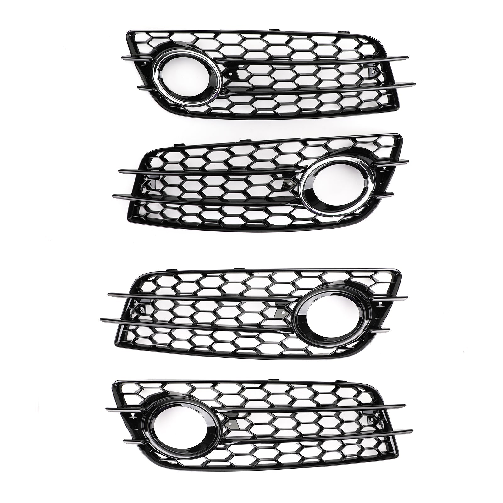 Audi S4 2008-2012 Honeycomb Style Fog Light Grill Replacement Grille Bumper