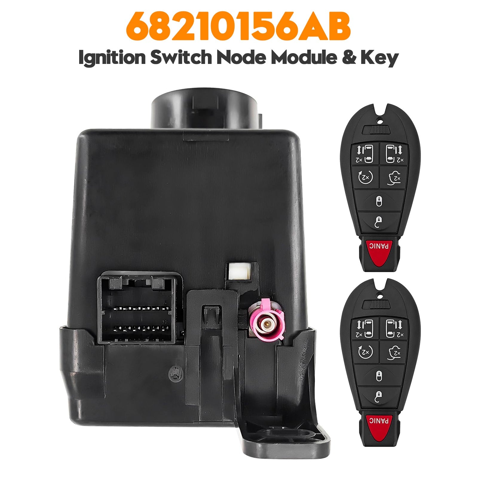 Grand Caravan, Journal, Town Country Wireless Ignition Node Module with two keys 68210156AB 05026149AG