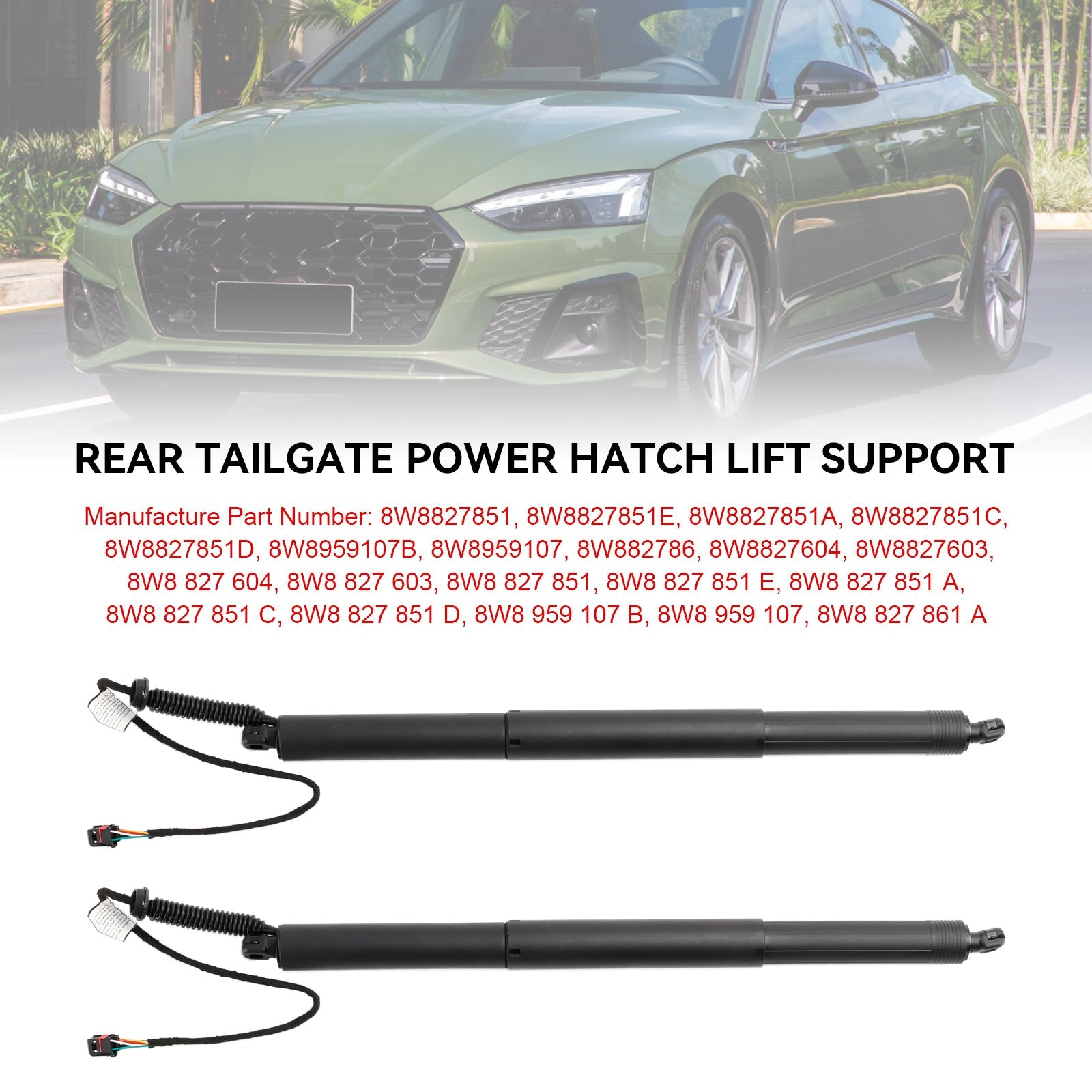2PCS Electric Tailgate Lift 8W8827851 Fit Audi A5 Sportback 2016-2024 8W8959107