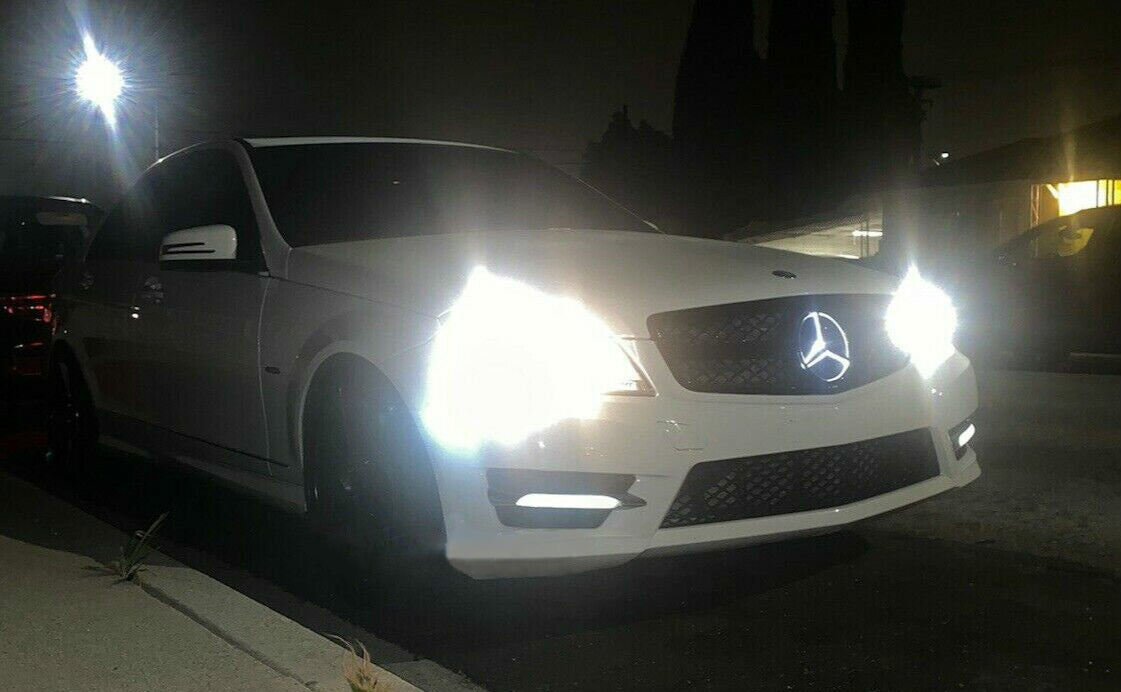2008-2014 C-Class Benz W204 C300 C350 w/LED AMG Front Bumper Grille Grill