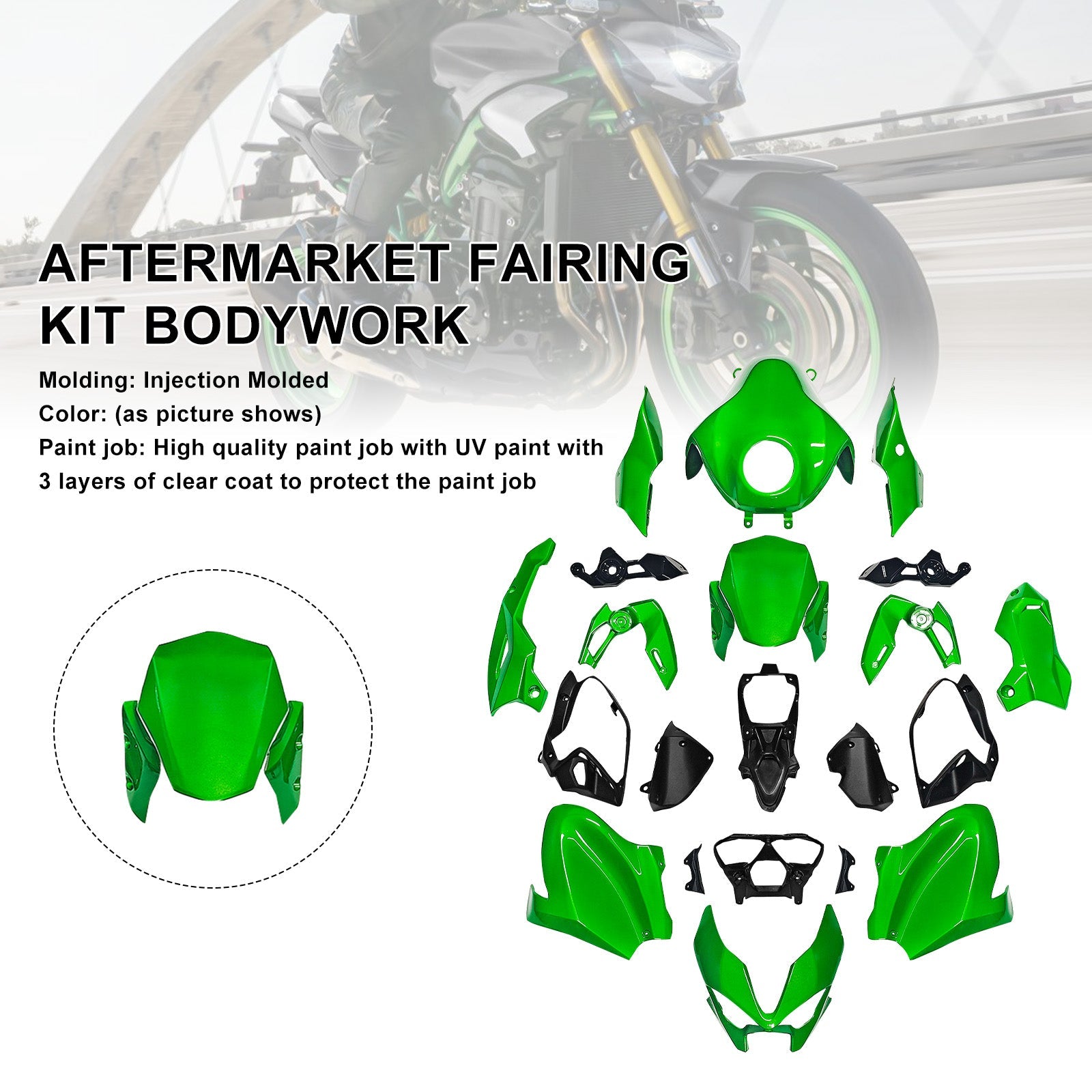 Injection Bodywork Fairing Kit for Kawasaki Z900 2025-2026