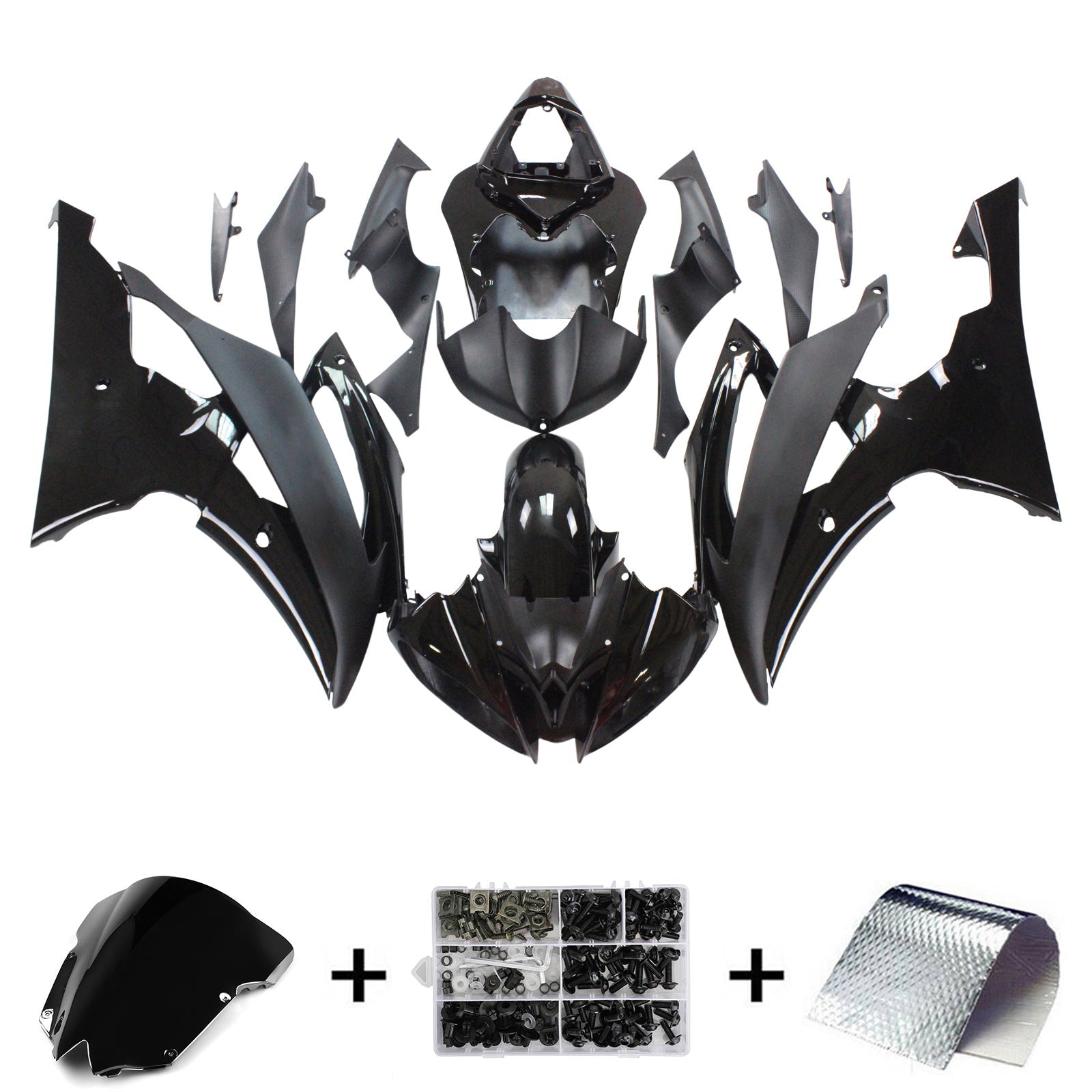 Injection Fairing Kit Bodywork Plastic ABS fit For Yamaha YZF 600 R6 2008-2016