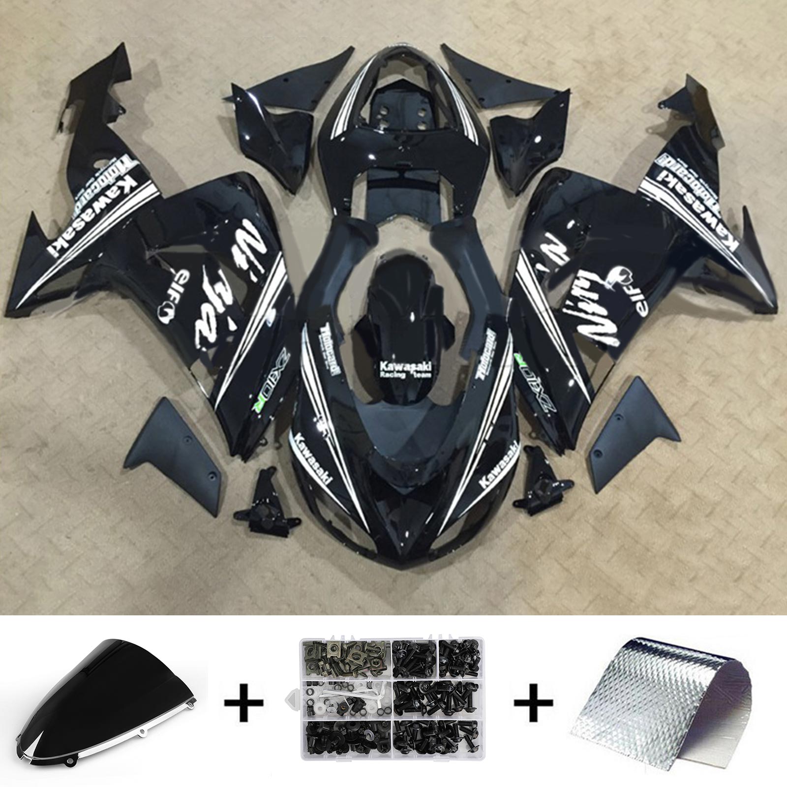2006-2007 Kawasaki ZX10R Fairing Kit Bodywork Plastic ABS