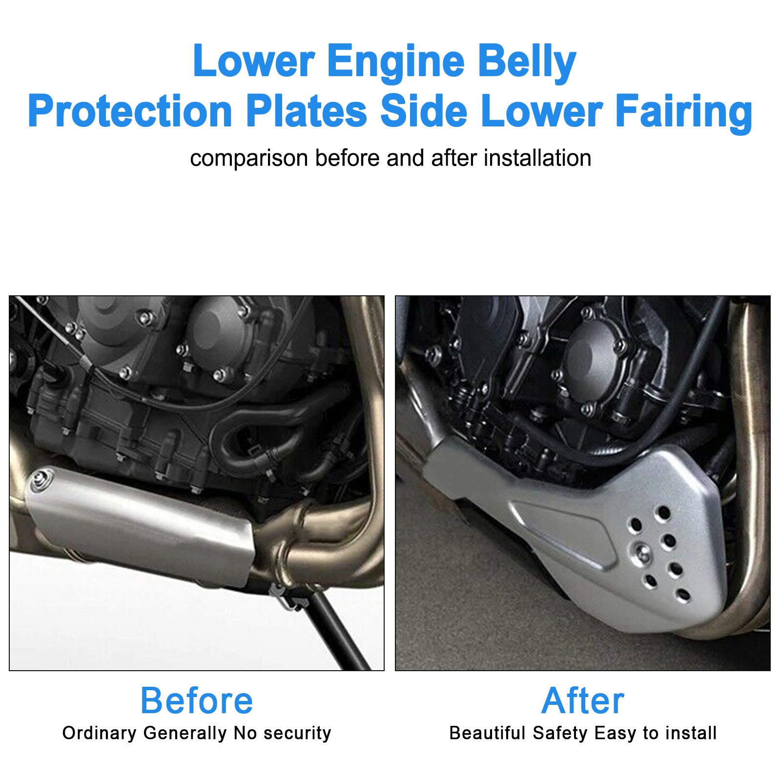 2021 Trident 660 Lower Engine Belly Protection Plates Side Fairing Generic