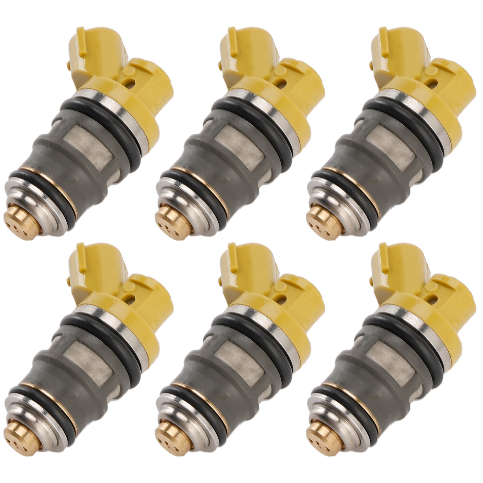 6PCS Fuel Injector 1001-87091 Fit Denso 650CC Fit Toyota Supra JZA80 2JZGTE 2JZ