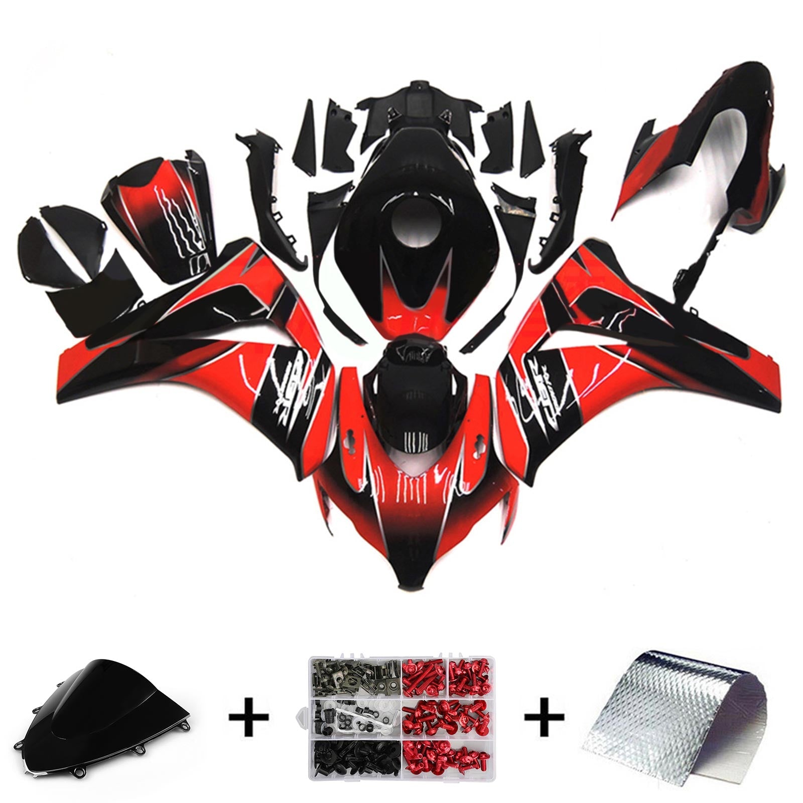 2008-2011 Honda CBR1000RR Injection Fairing Kit Bodywork Plastic ABS#191
