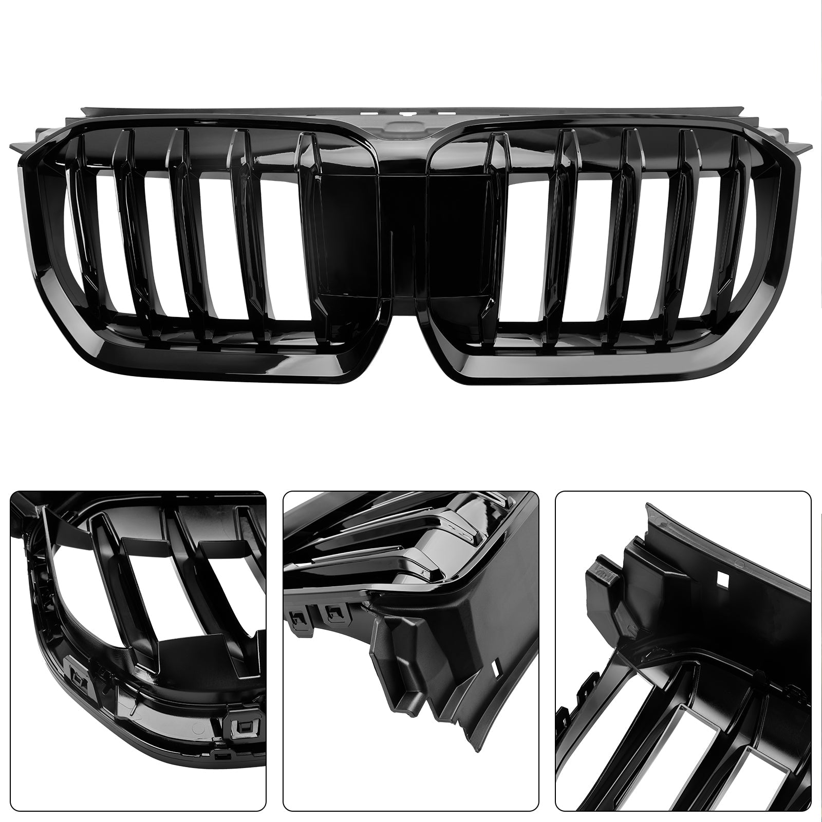 BMW X1 U11 U12 2023-2024 Gloss Black Front Bumper Kidney Grille Grill