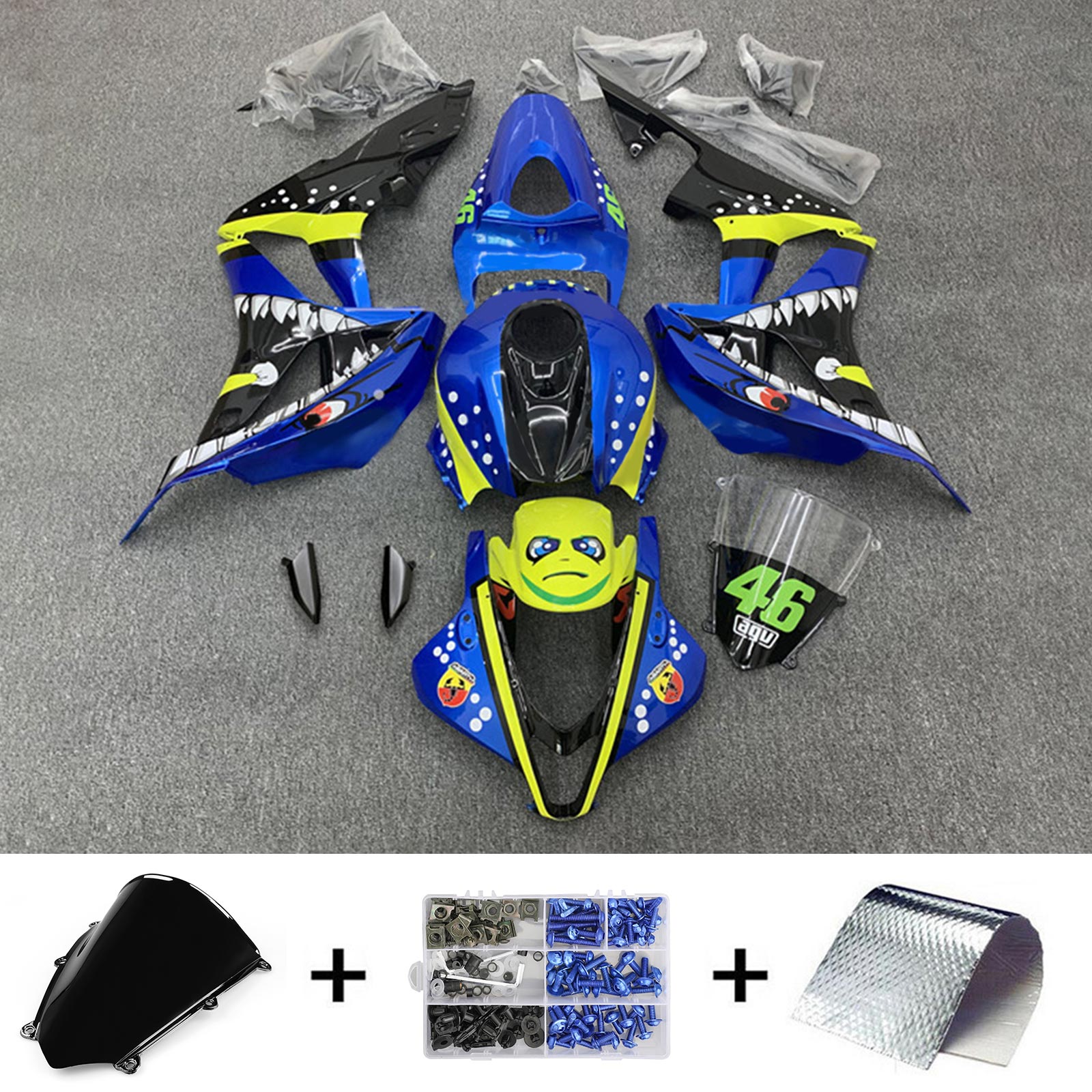 2007-2008 Honda CBR600RR F5 Fairing Kit Bodywork Plastic ABS